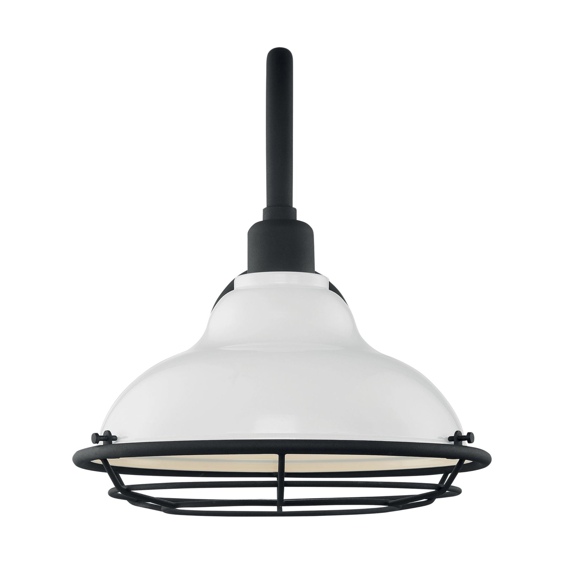 Newbridge 14" Outdoor Wall Mount, Gloss White / Textured Black Finish - Bees Lighting