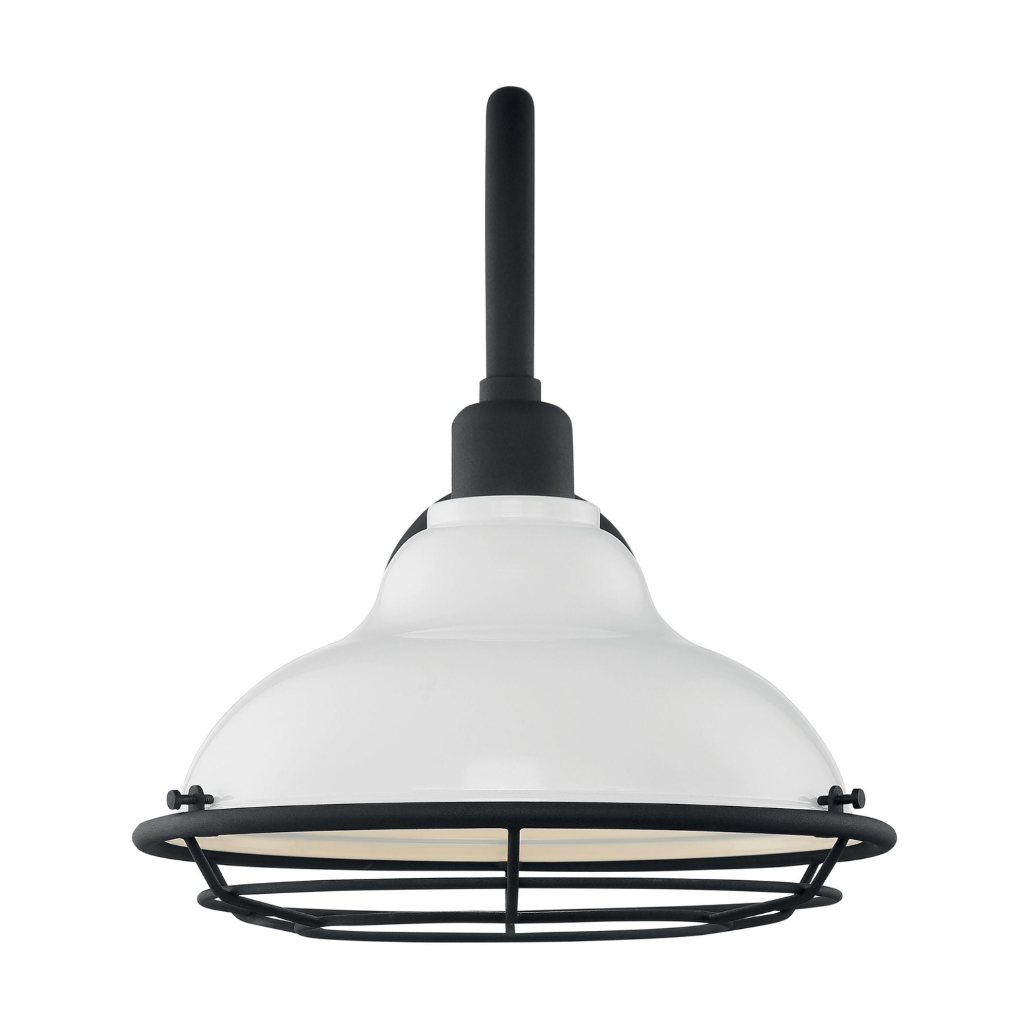 Newbridge 14" Outdoor Wall Mount, Gloss White / Textured Black Finish - Bees Lighting
