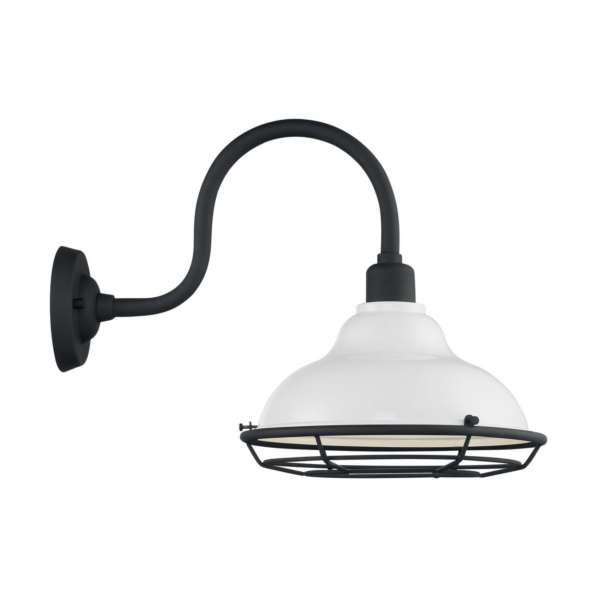 Newbridge 14" Outdoor Wall Mount, Gloss White / Textured Black Finish - Bees Lighting