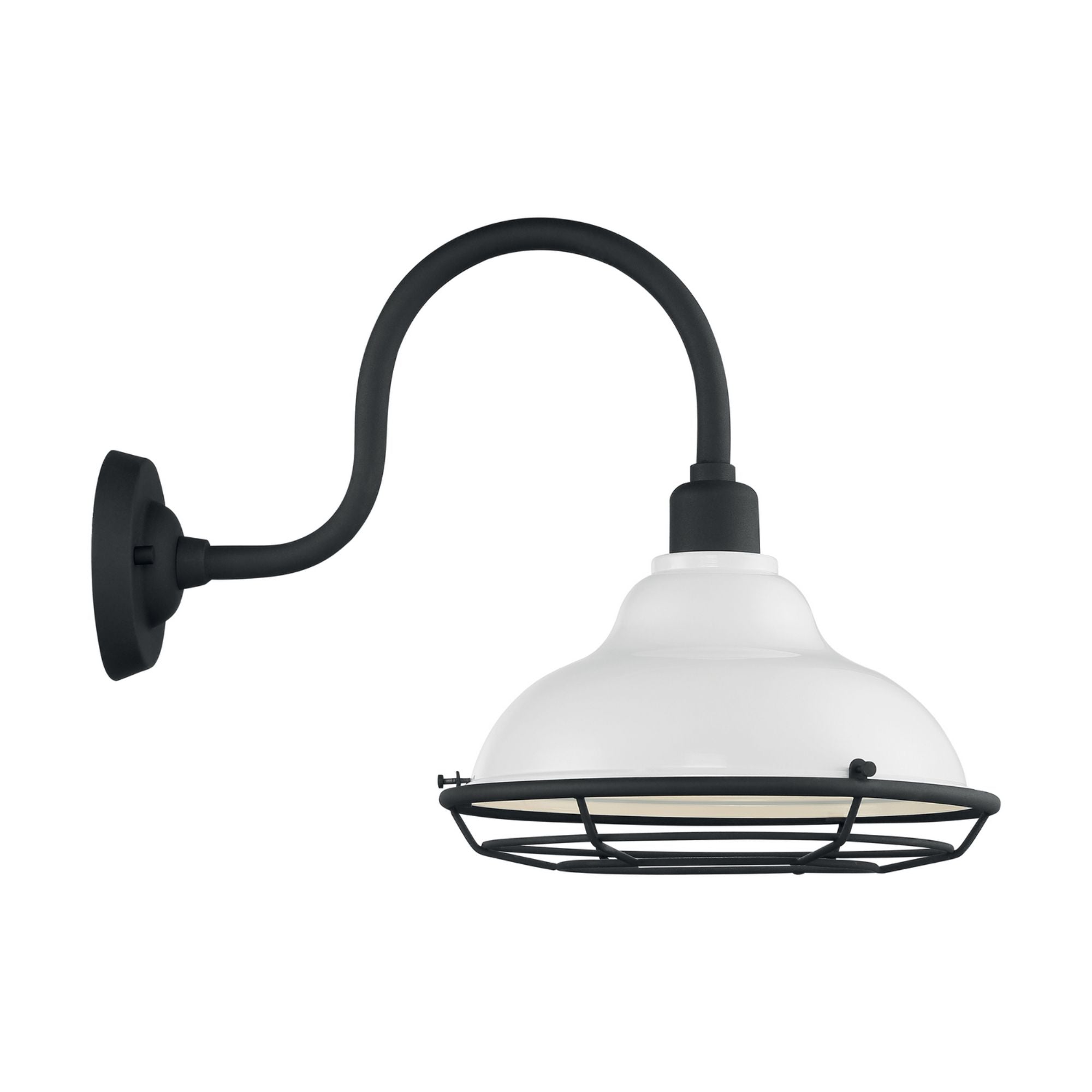 Newbridge 14" Outdoor Wall Mount, Gloss White / Textured Black Finish - Bees Lighting