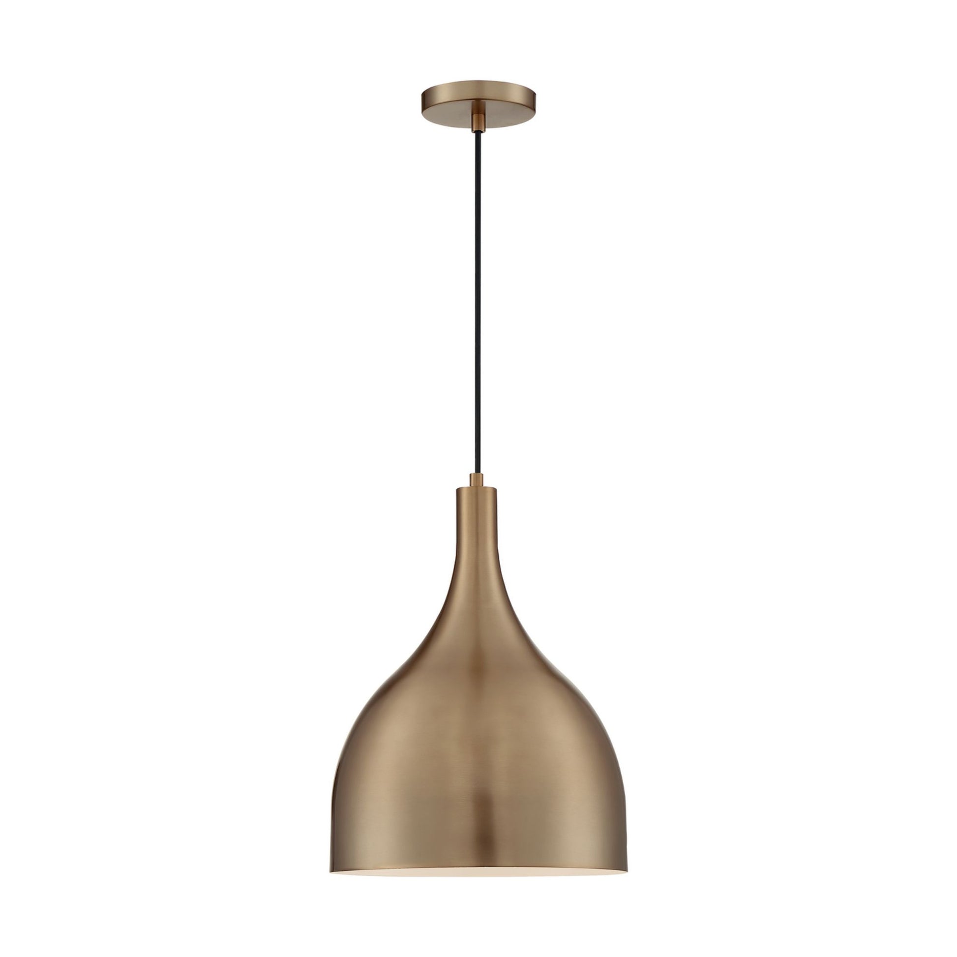 Bellcap 16" Pendant, Burnished Brass Finish - Bees Lighting