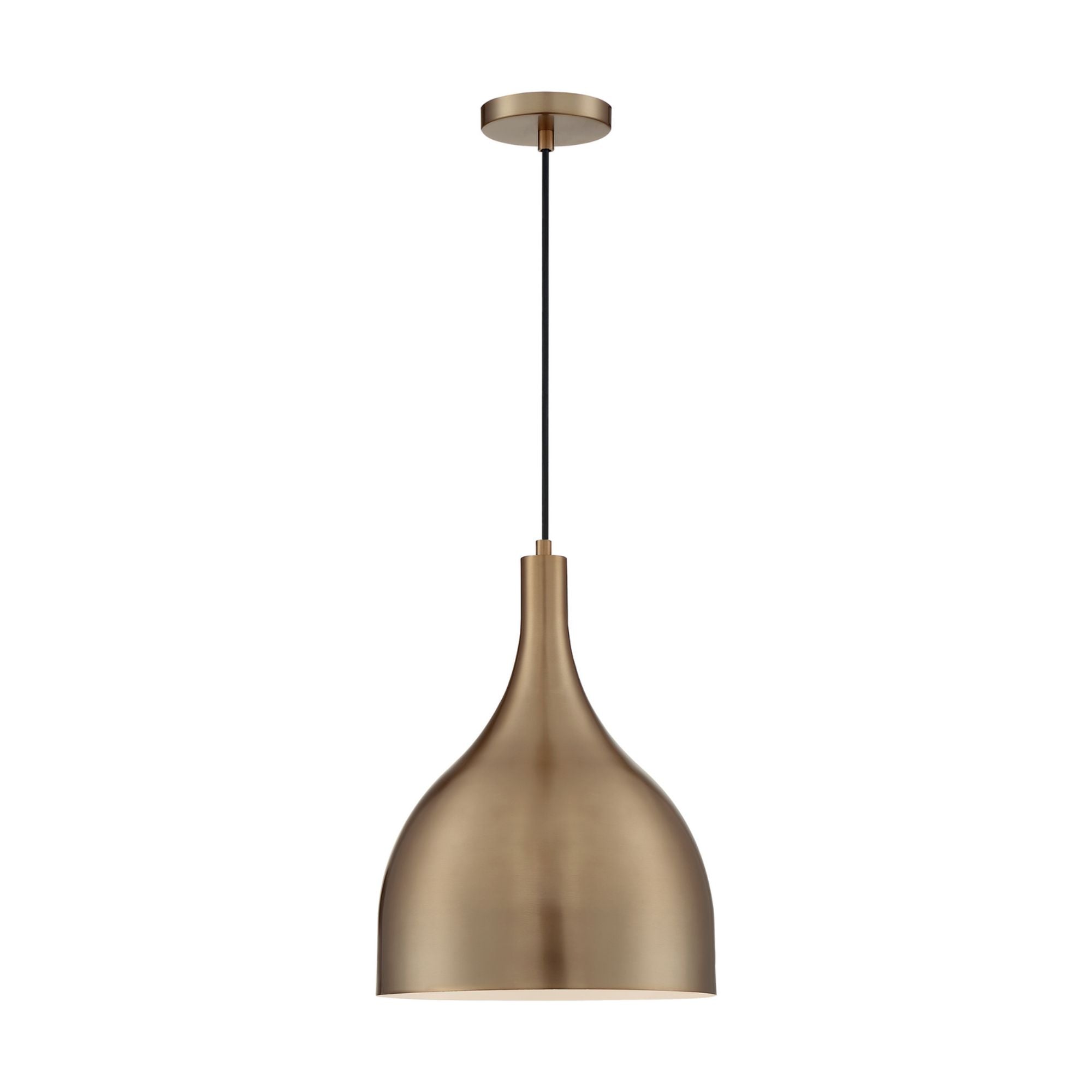 Bellcap 16" Pendant, Burnished Brass Finish - Bees Lighting