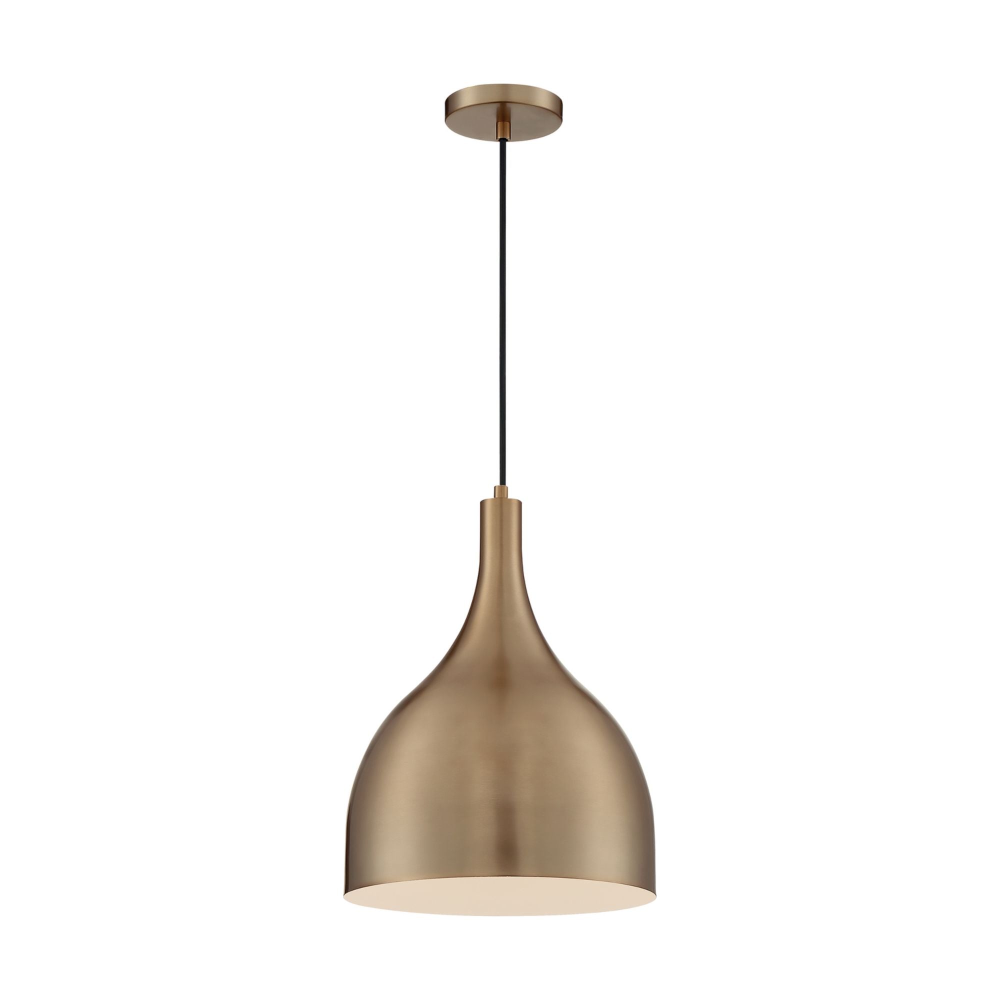 Bellcap 16" Pendant, Burnished Brass Finish - Bees Lighting