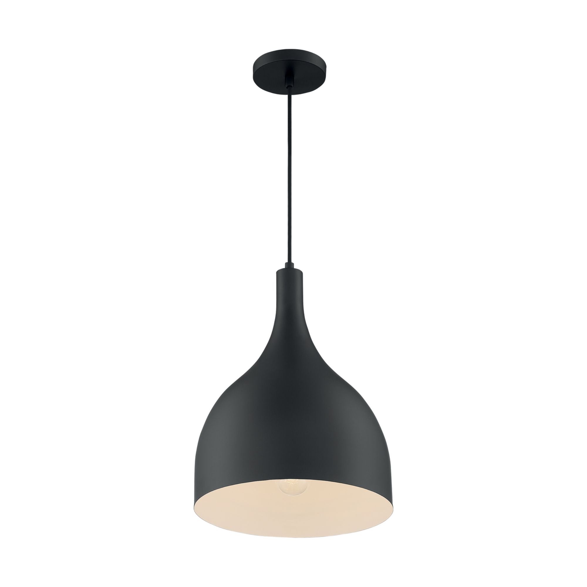 Bellcap 16" Pendant, Matte Black Finish - Bees Lighting