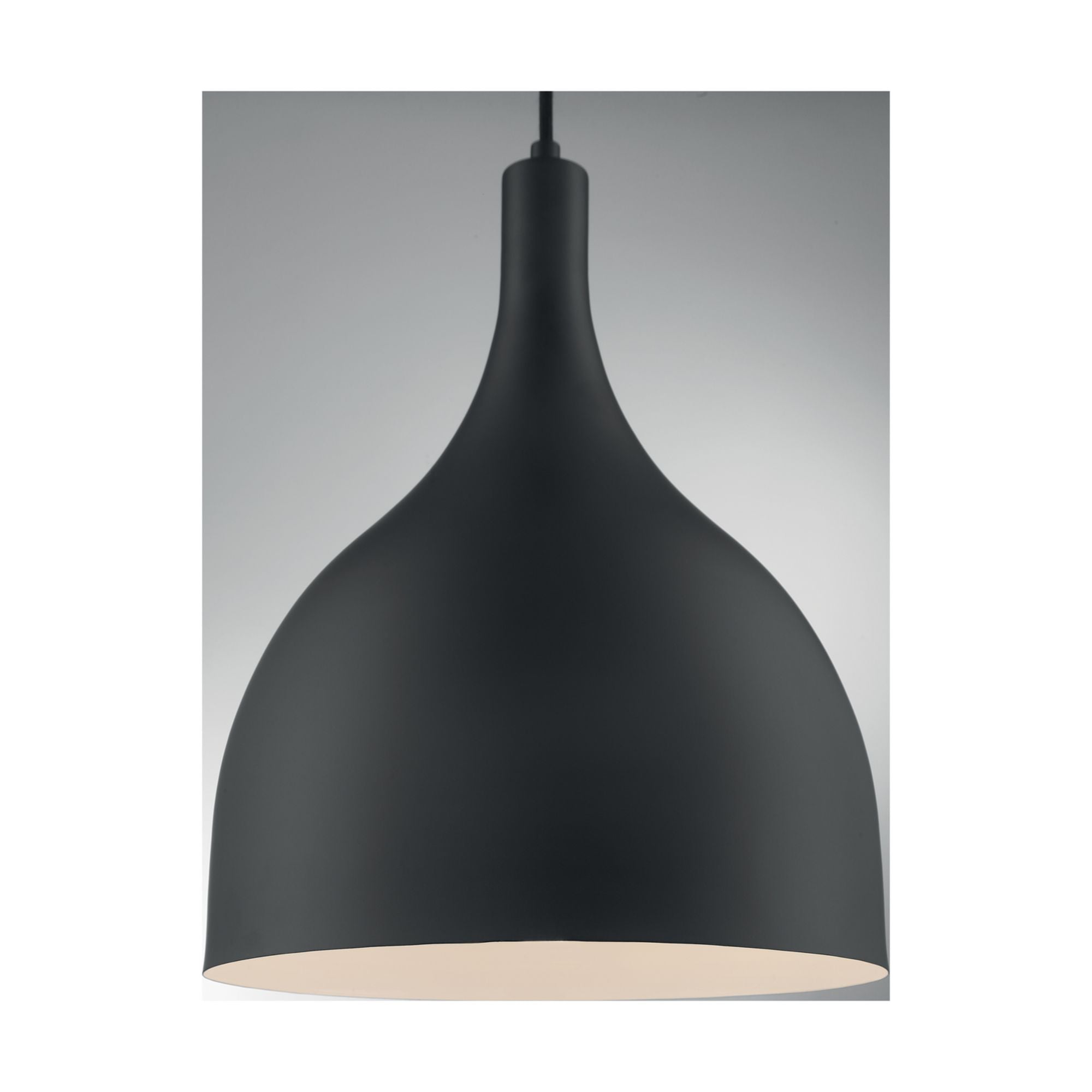 Bellcap 16" Pendant, Matte Black Finish - Bees Lighting