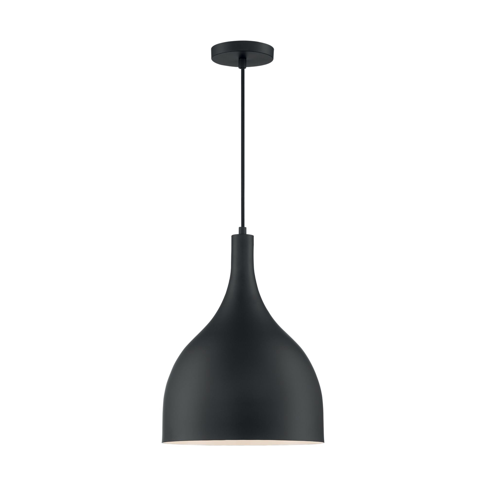 Bellcap 16" Pendant, Matte Black Finish - Bees Lighting
