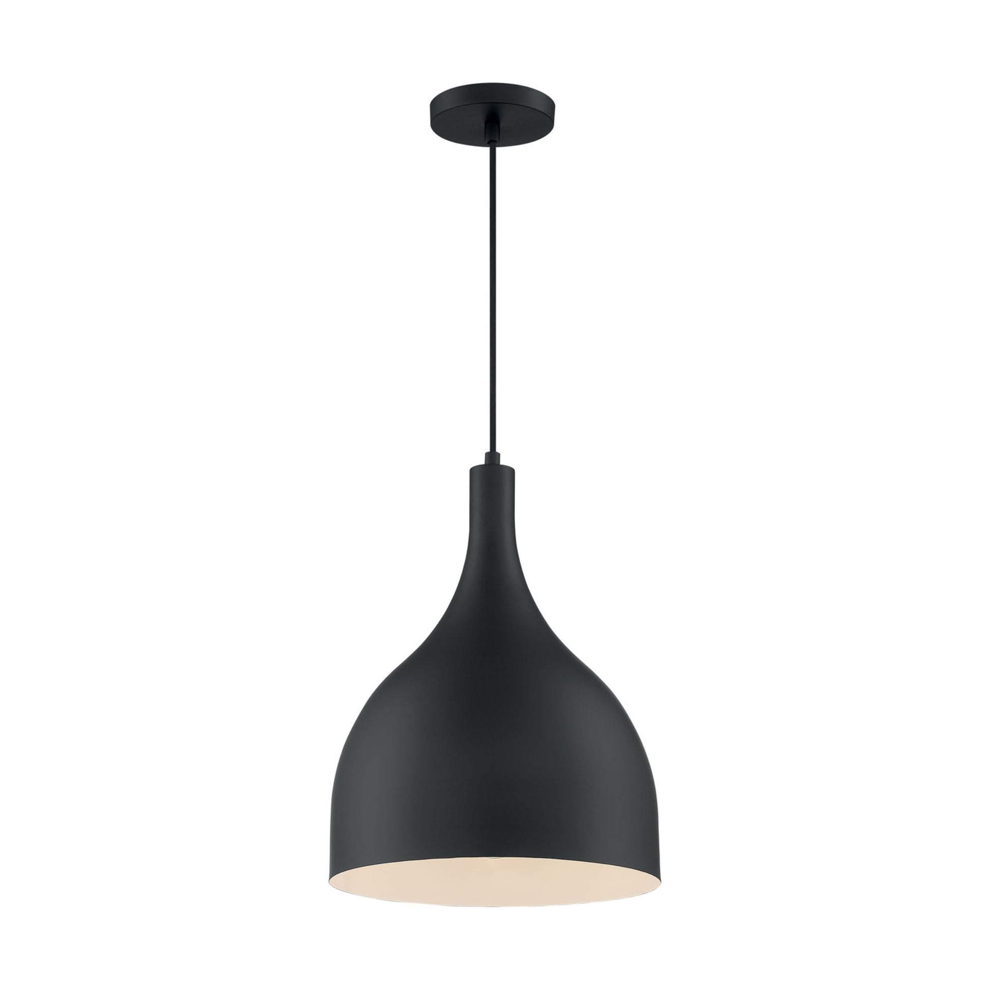 Bellcap 16" Pendant, Matte Black Finish - Bees Lighting