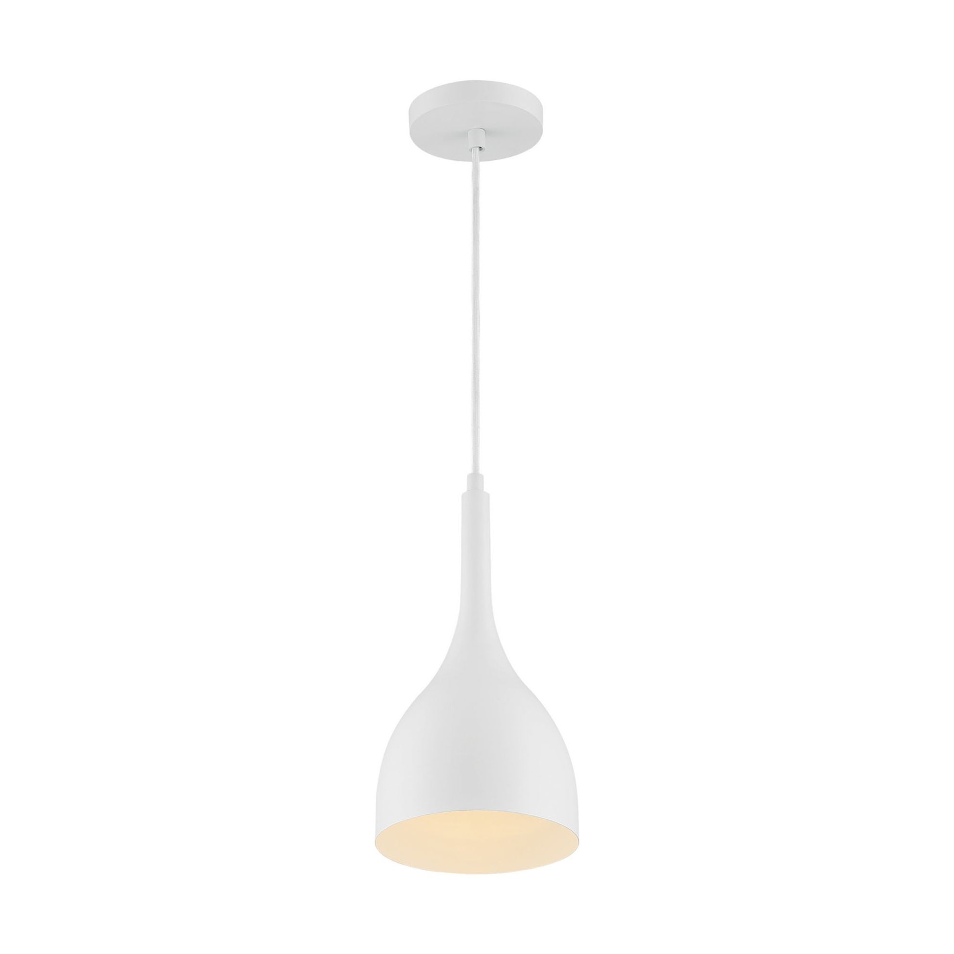 Bellcap 13" Pendant, Matte White Finish - Bees Lighting