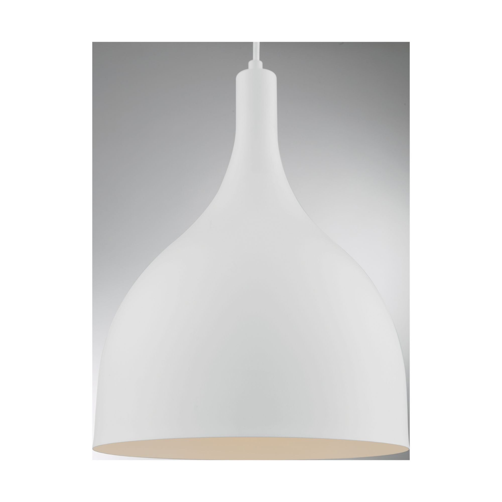 Bellcap 16" Pendant, Matte White Finish - Bees Lighting