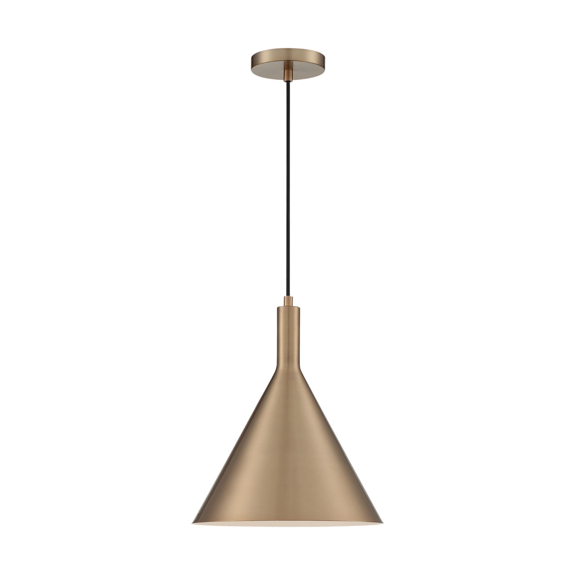 Lightcap 12" Pendant, Brass Finish - Bees Lighting