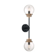 Axis 26 In. 2 Lights Armed Sconce, Clear Glass - Bees Lighting