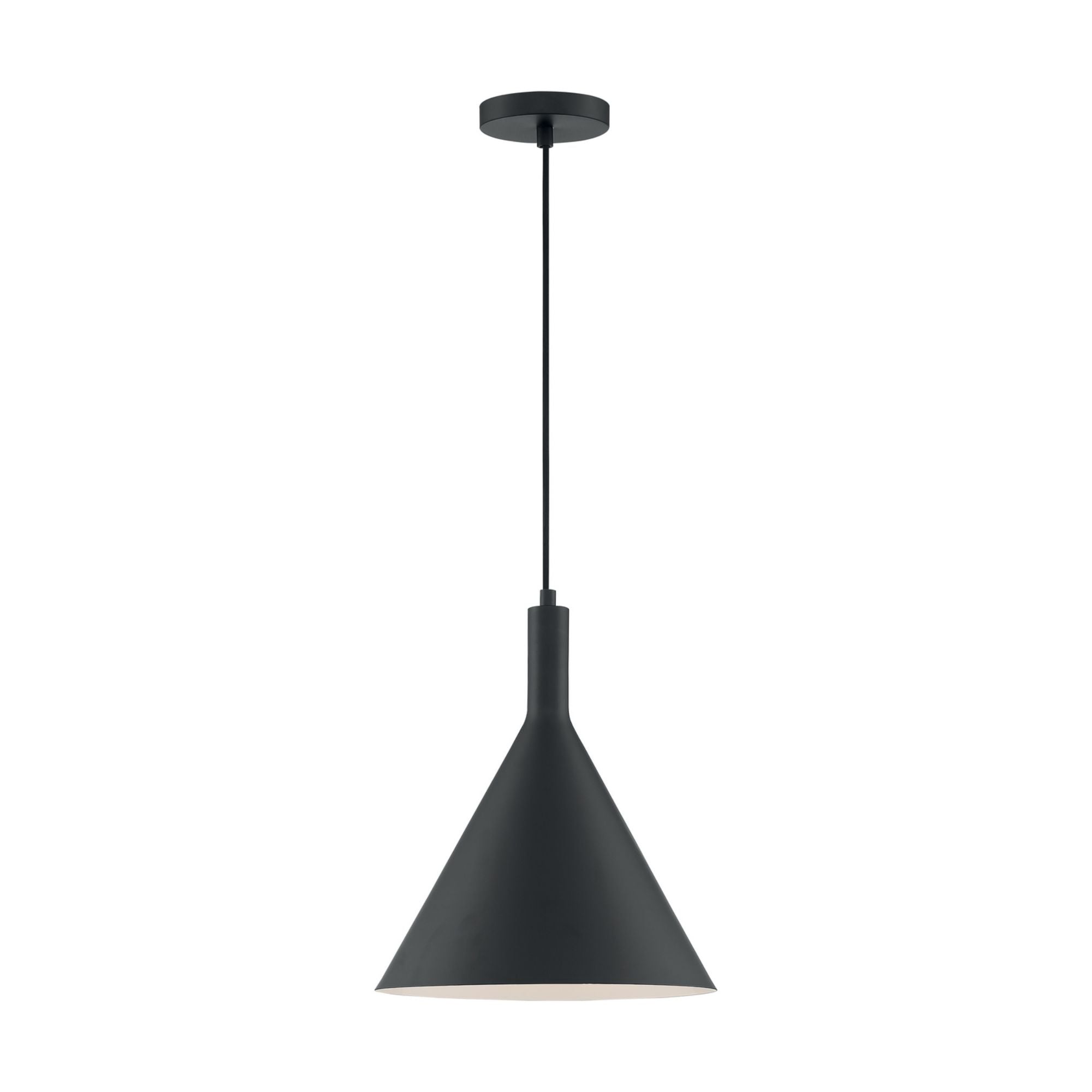 Lightcap 12" Pendant, Black Finish - Bees Lighting