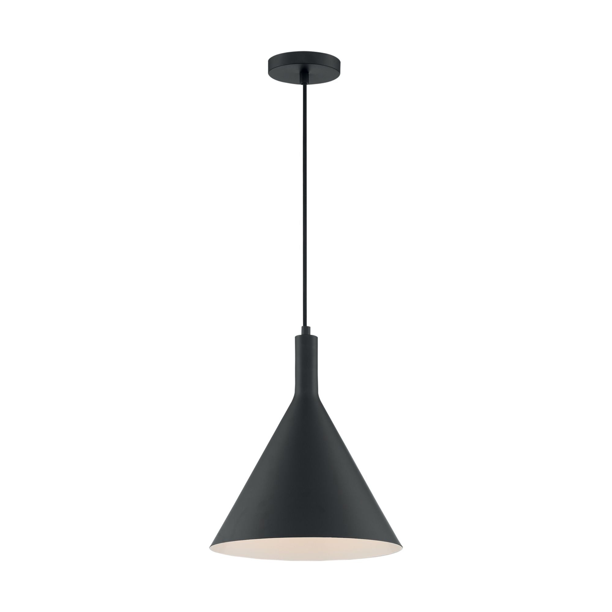 Lightcap 12" Pendant, Black Finish - Bees Lighting