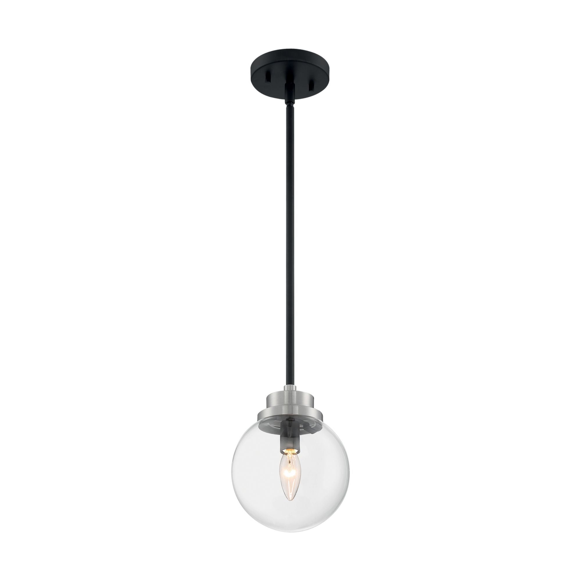 Axis 8" Pendant, Black & Nickel Finish - Bees Lighting