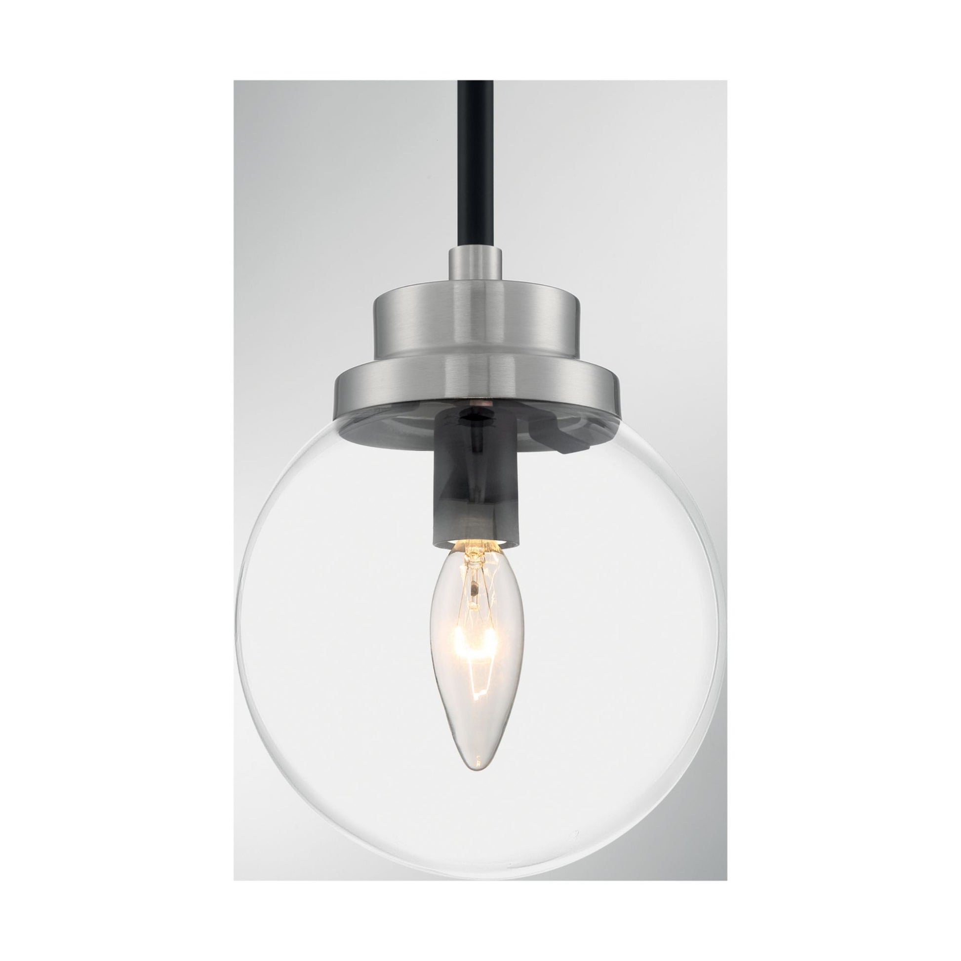 Axis 8" Pendant, Black & Nickel Finish - Bees Lighting