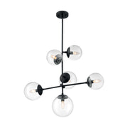 Sky Pendant Light Black Finish, Clear Glass - Bees Lighting