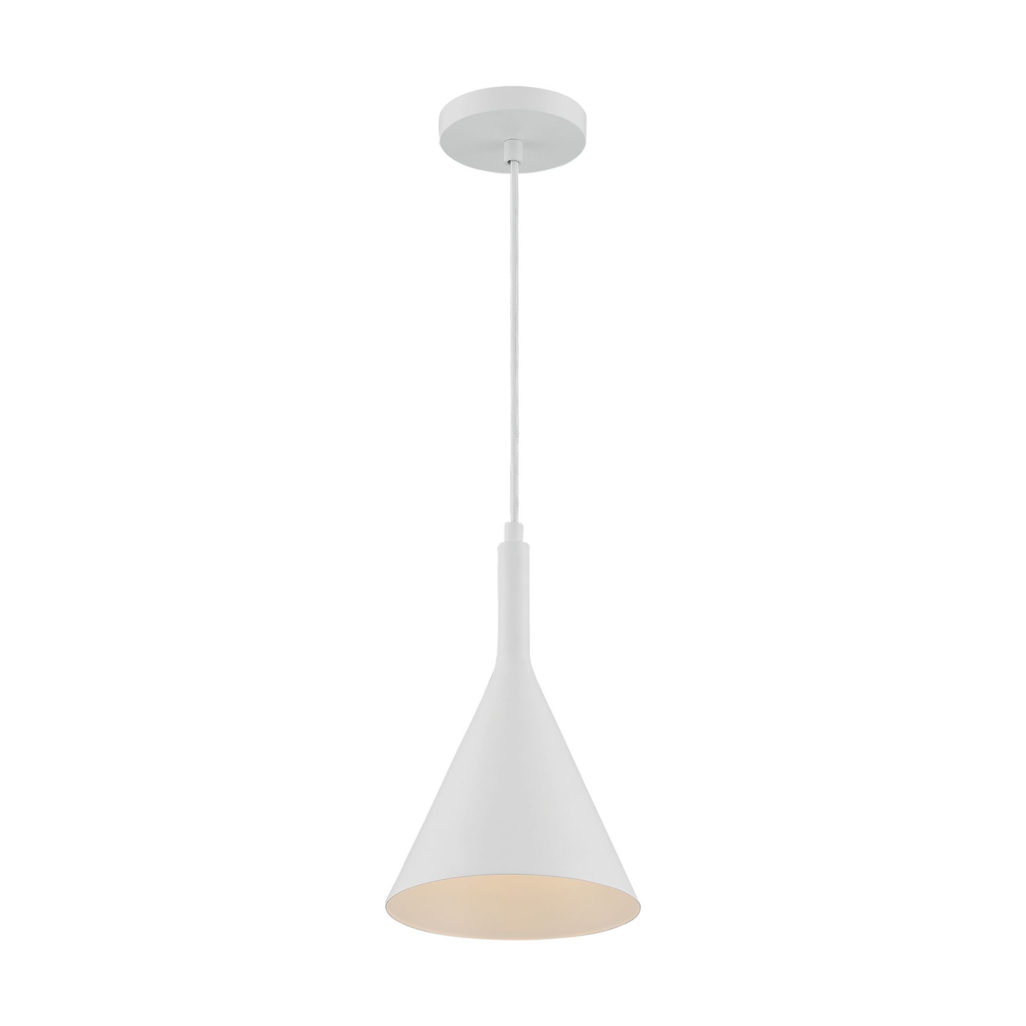 Lightcap 8" Pendant, White Finish - Bees Lighting