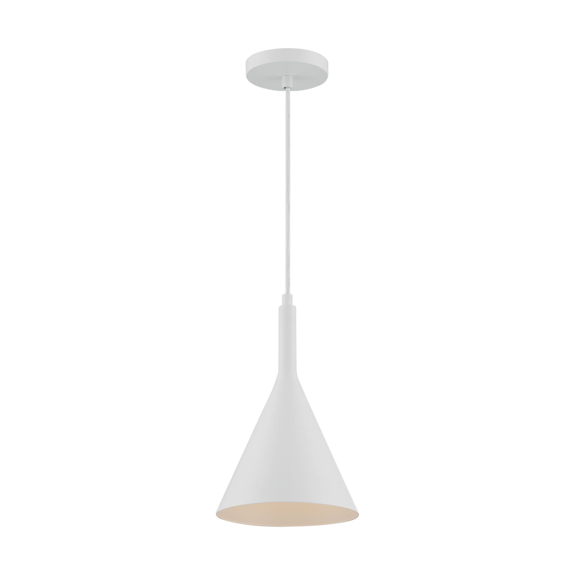 Lightcap 8" Pendant, White Finish - Bees Lighting