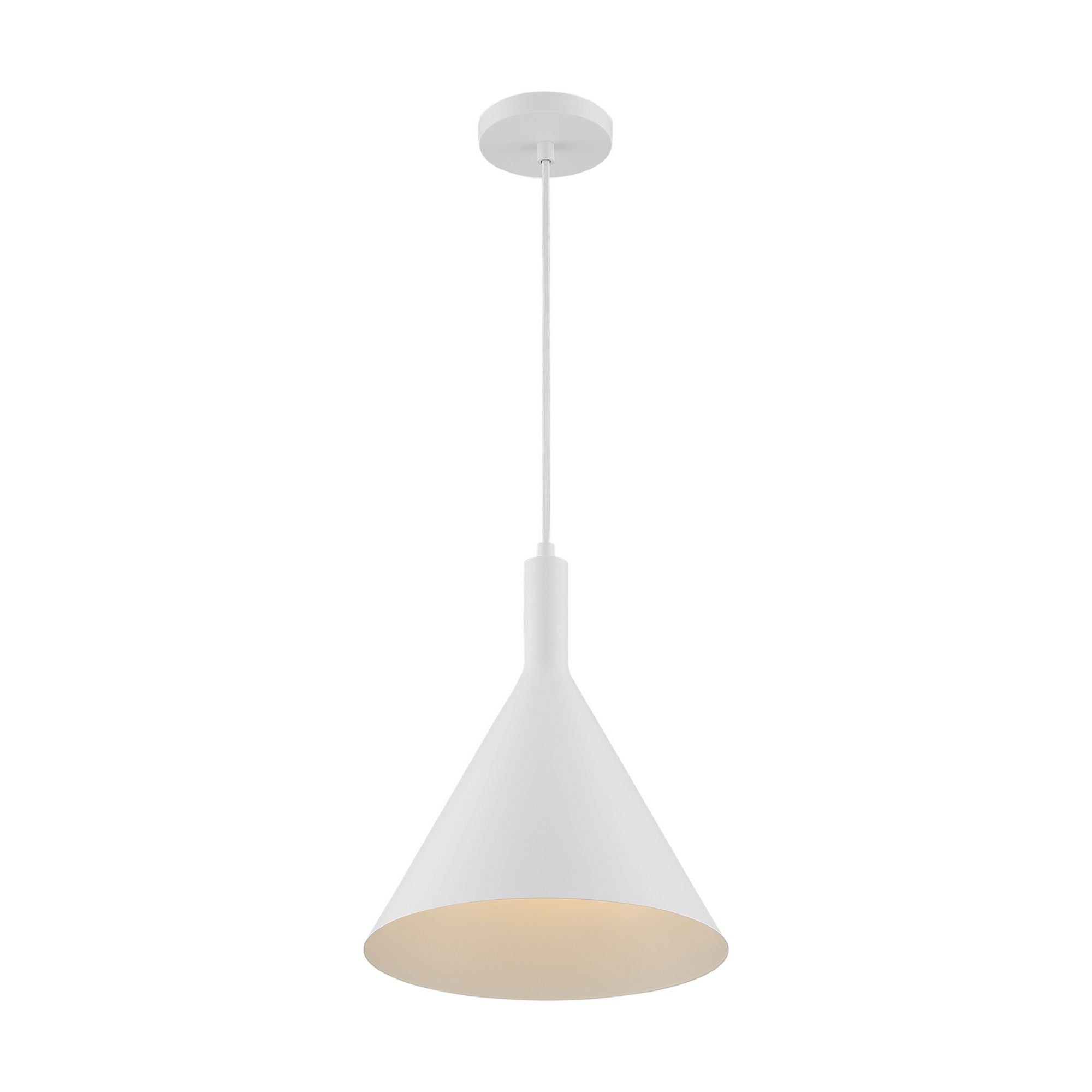 Lightcap 12" Pendant, White Finish - Bees Lighting