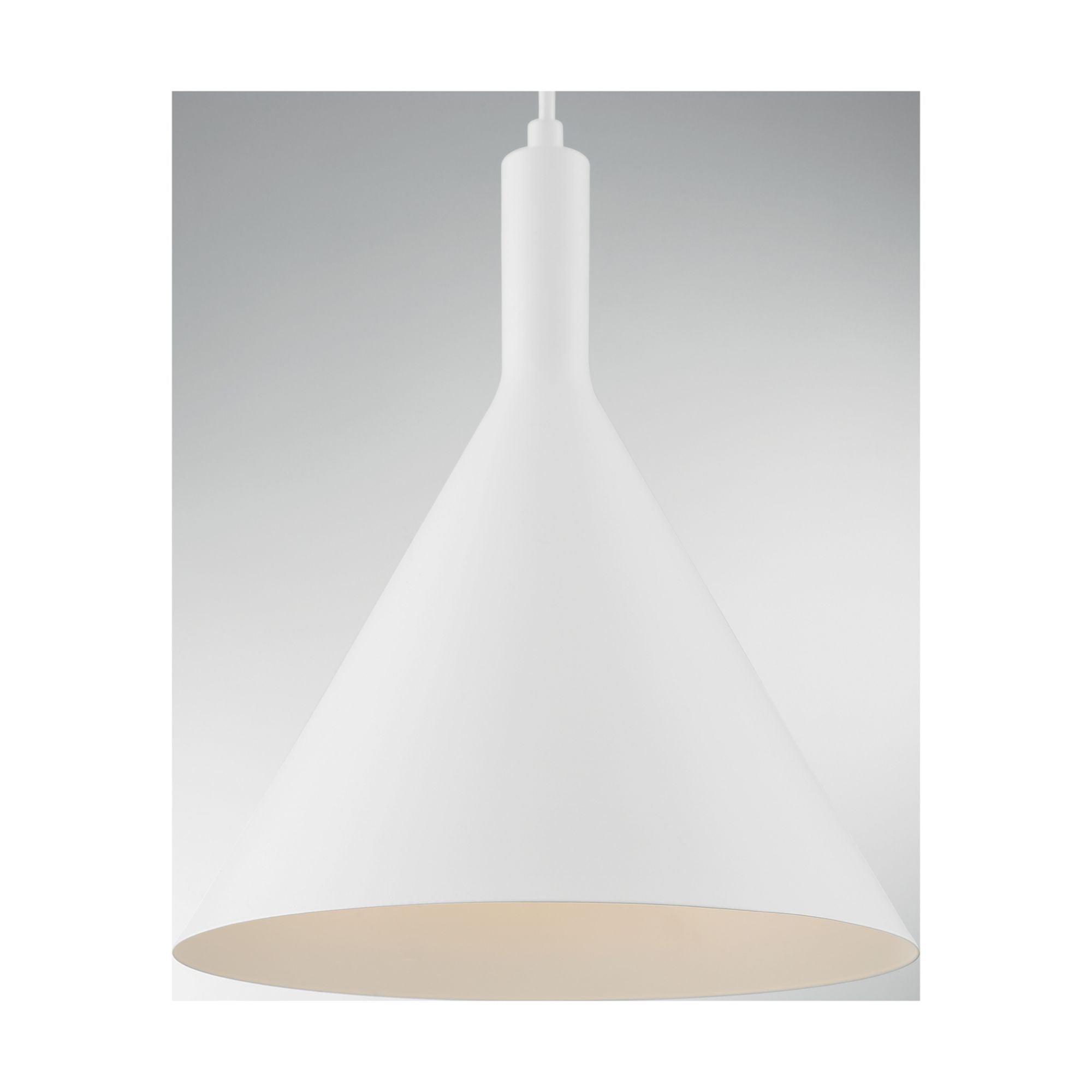 Lightcap 12" Pendant, White Finish - Bees Lighting