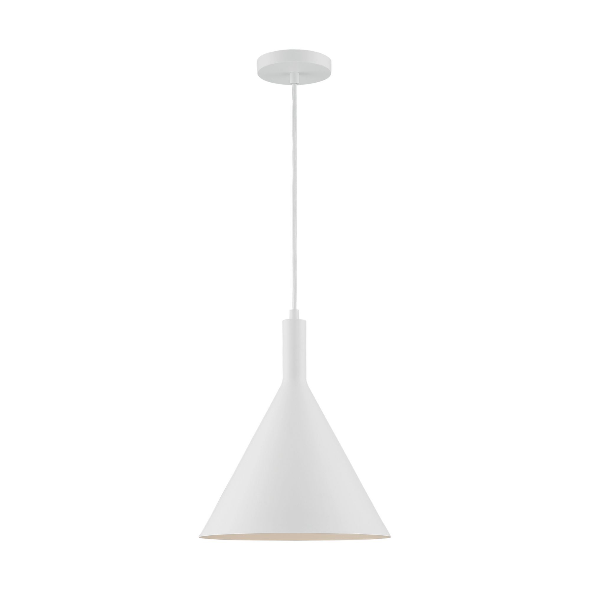 Lightcap 12" Pendant, White Finish - Bees Lighting