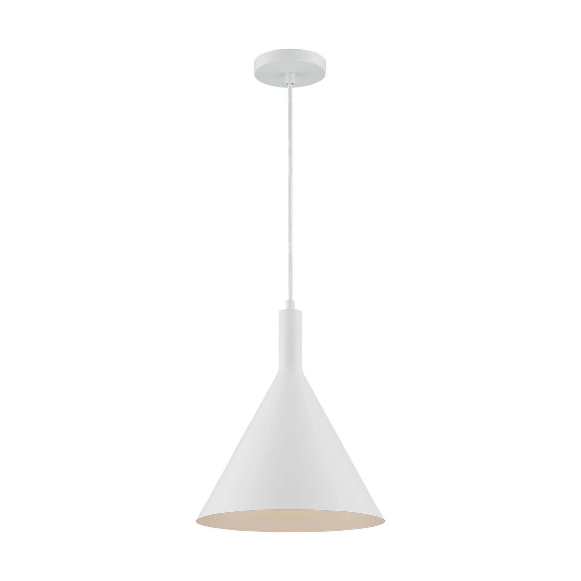 Lightcap 12" Pendant, White Finish - Bees Lighting