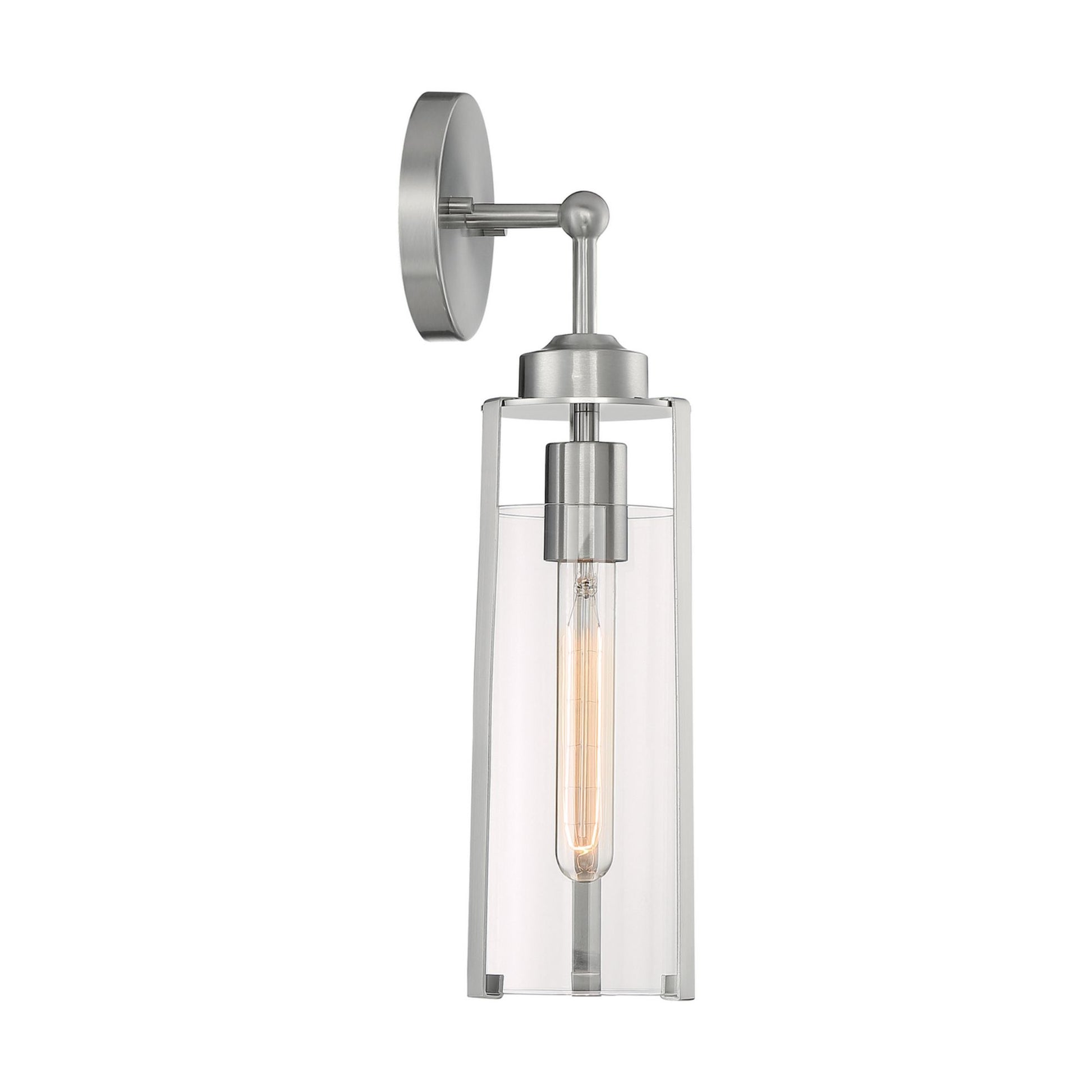 Marina 17" Armed Sconce, Nickel Finish - Bees Lighting