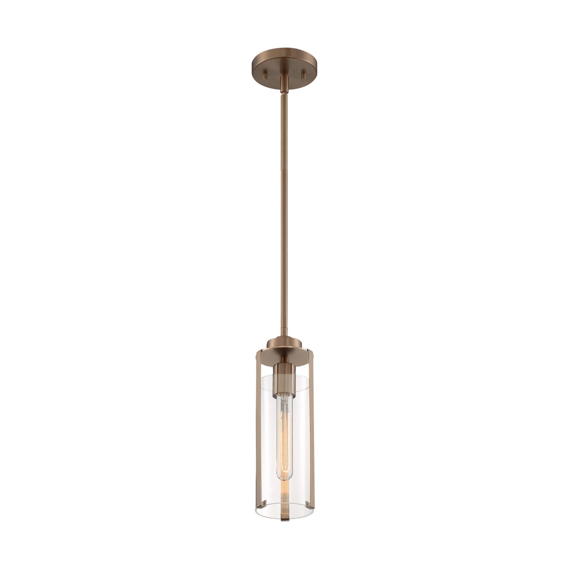 Marina 5 in. 1 Light Pendant Light, Clear Glass - Bees Lighting