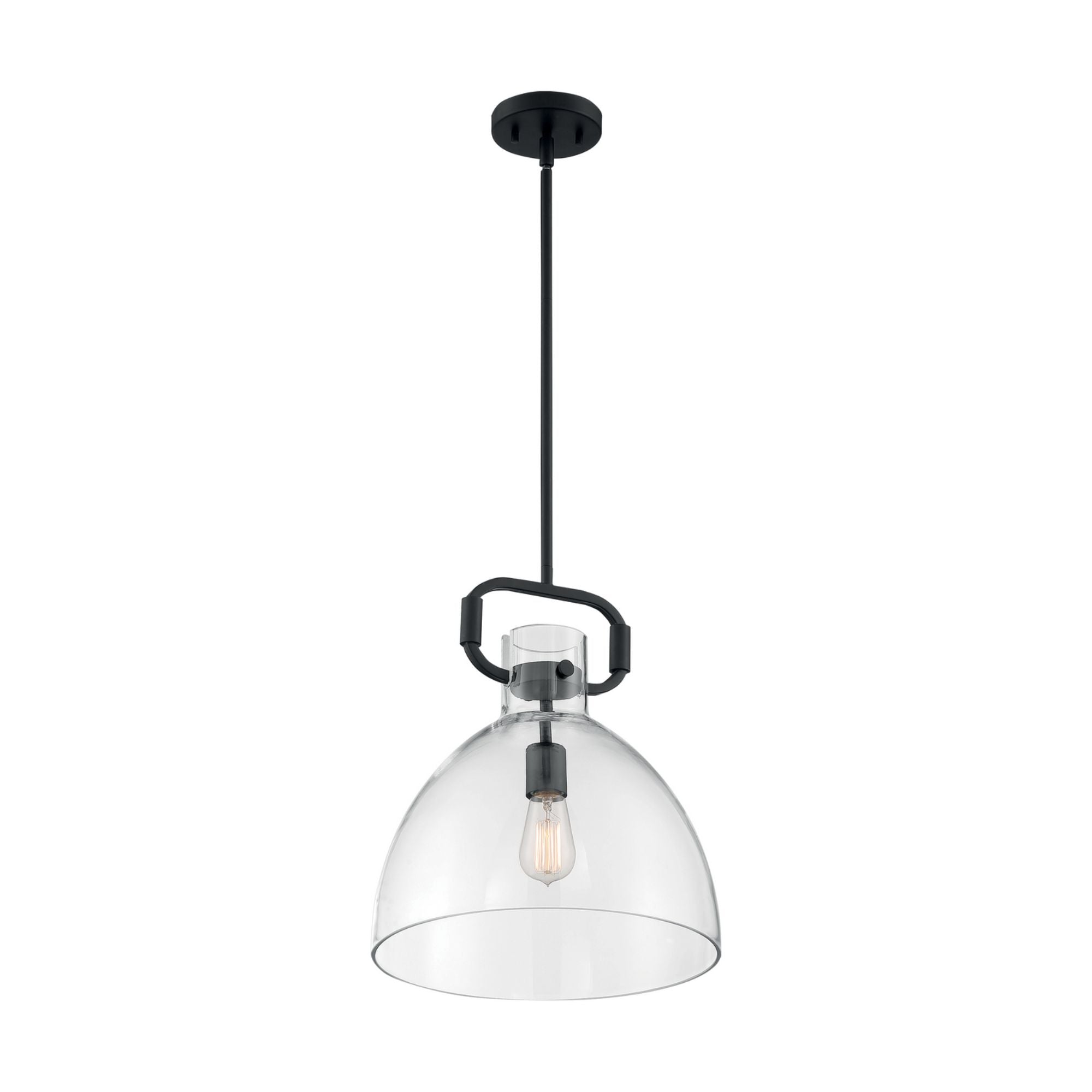 Teresa 17" Pendant, Matte Black Finish