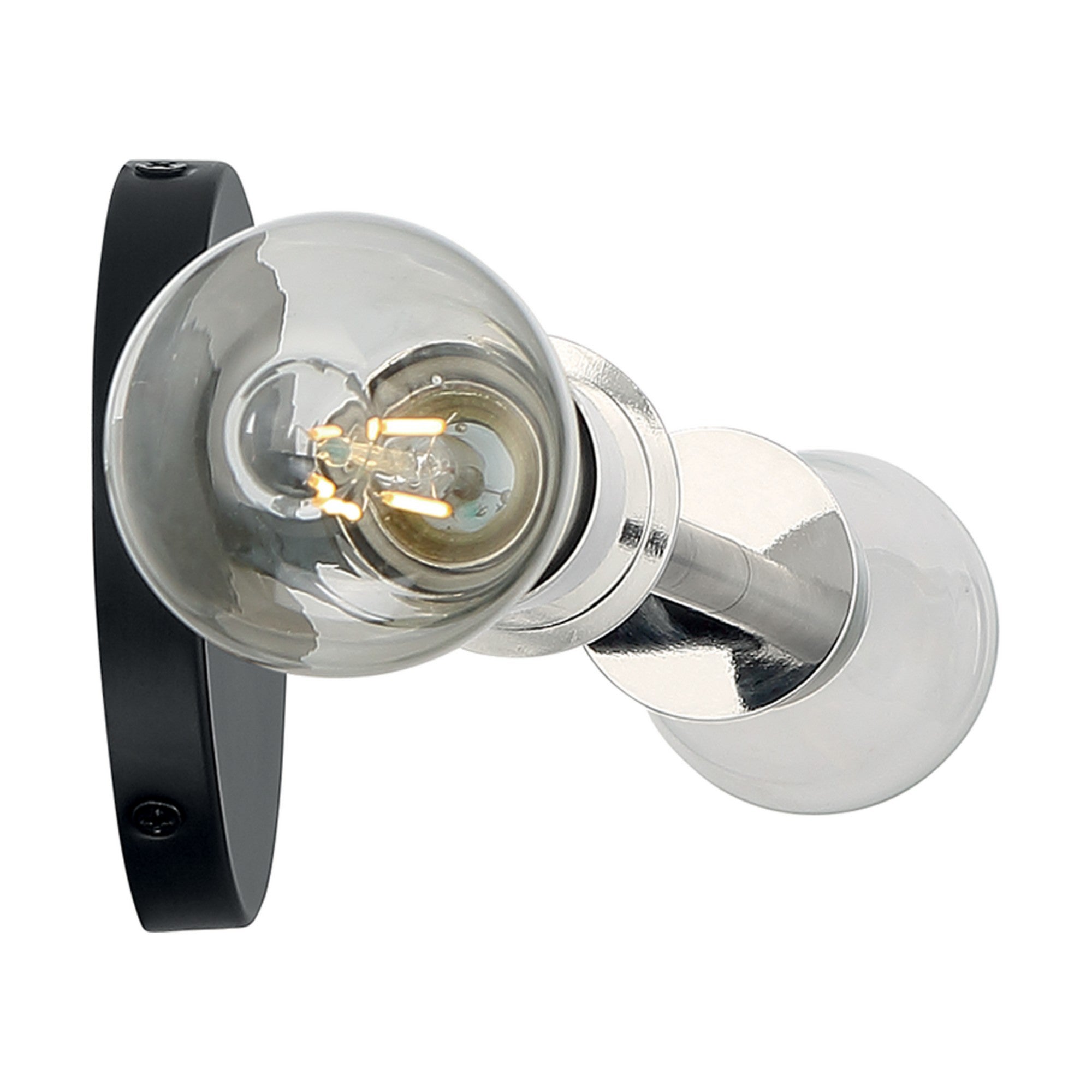 Ryder 15" 2-Light Vanity, Black / Polished Nickel Finish - Bees Lighting