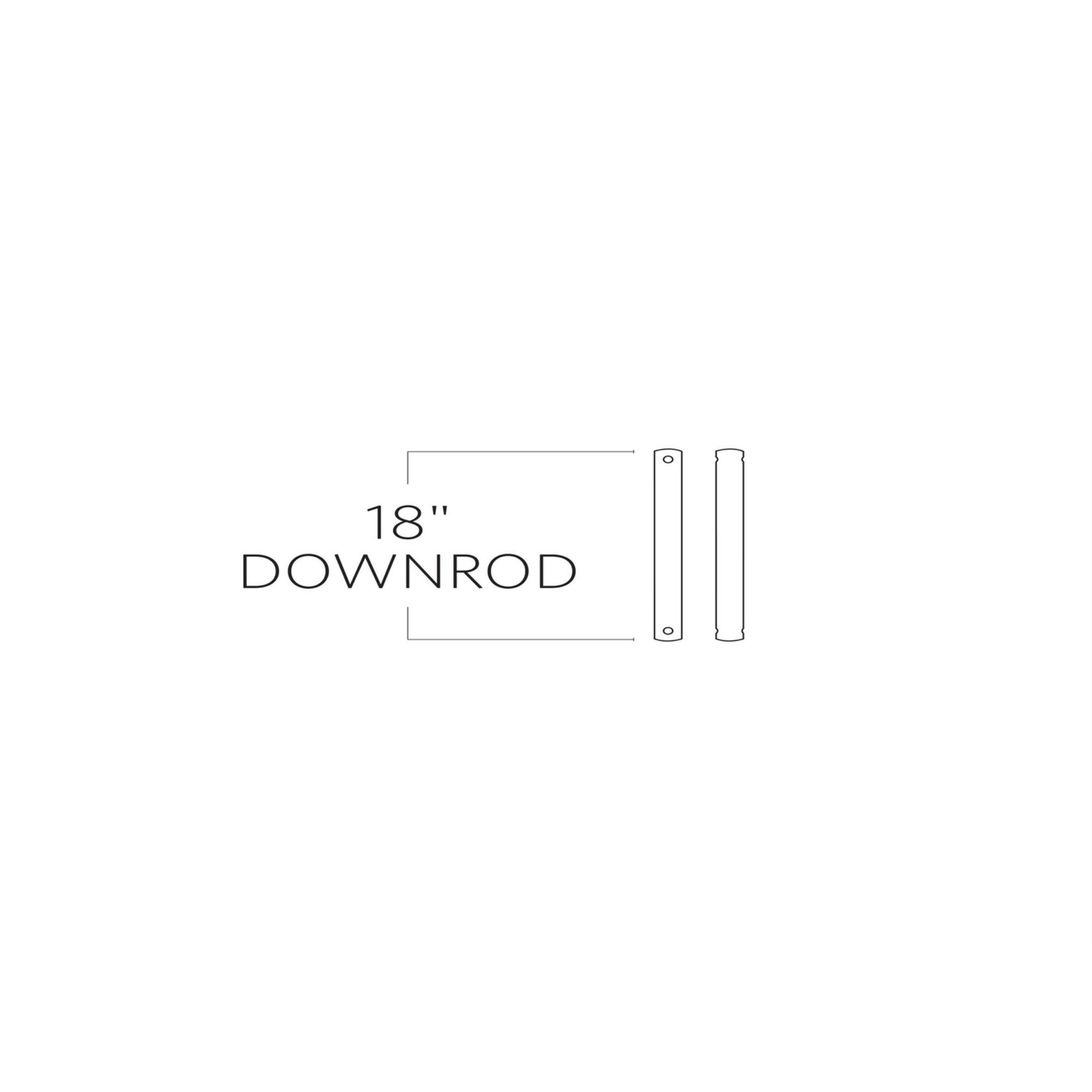 Visual Comfort 18" Bronze Extension Downrod