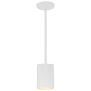 Pilson 7" LED Pendant, Matte White Finish, Rod - Bees Lighting