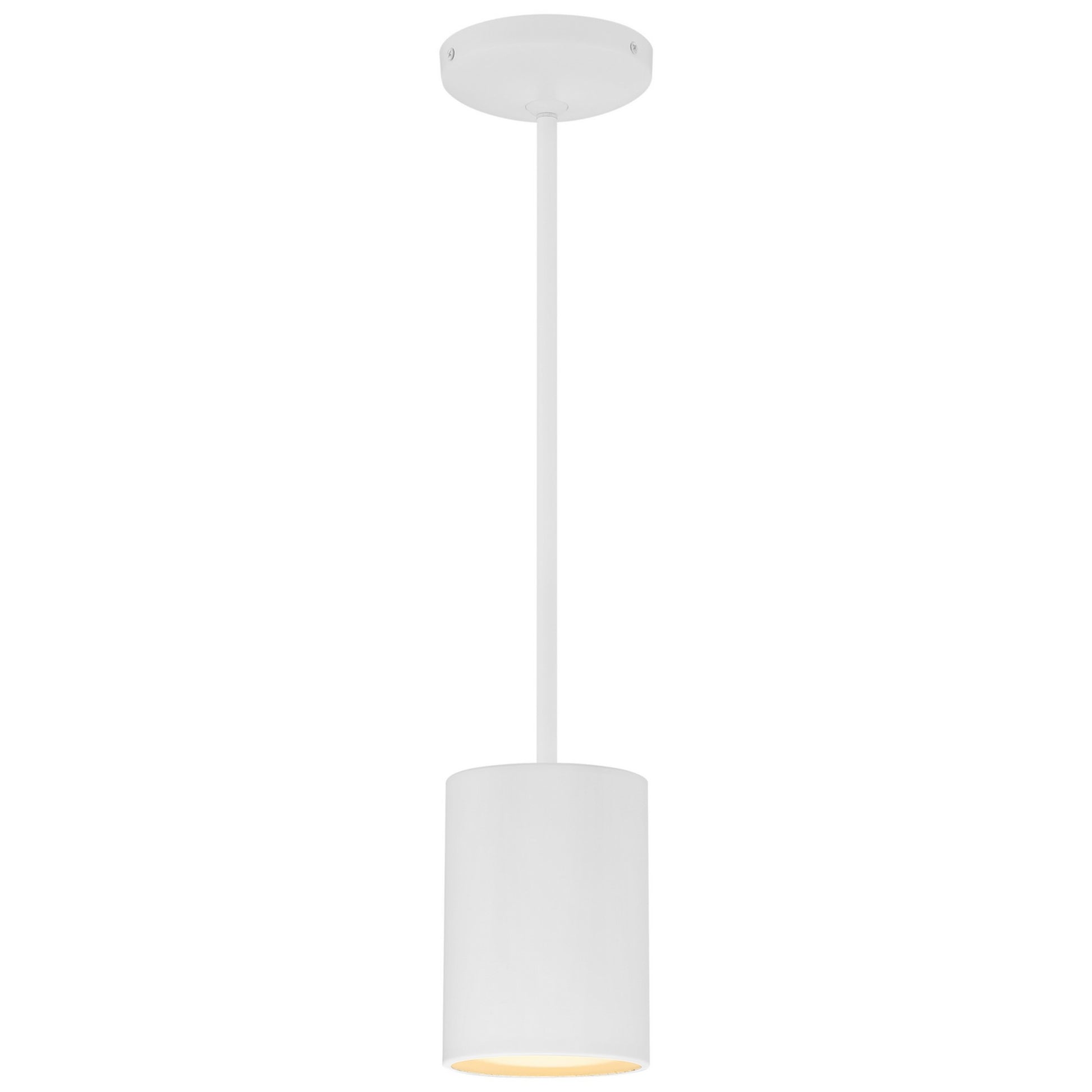 Pilson 7" LED Pendant, Matte White Finish, Rod - Bees Lighting
