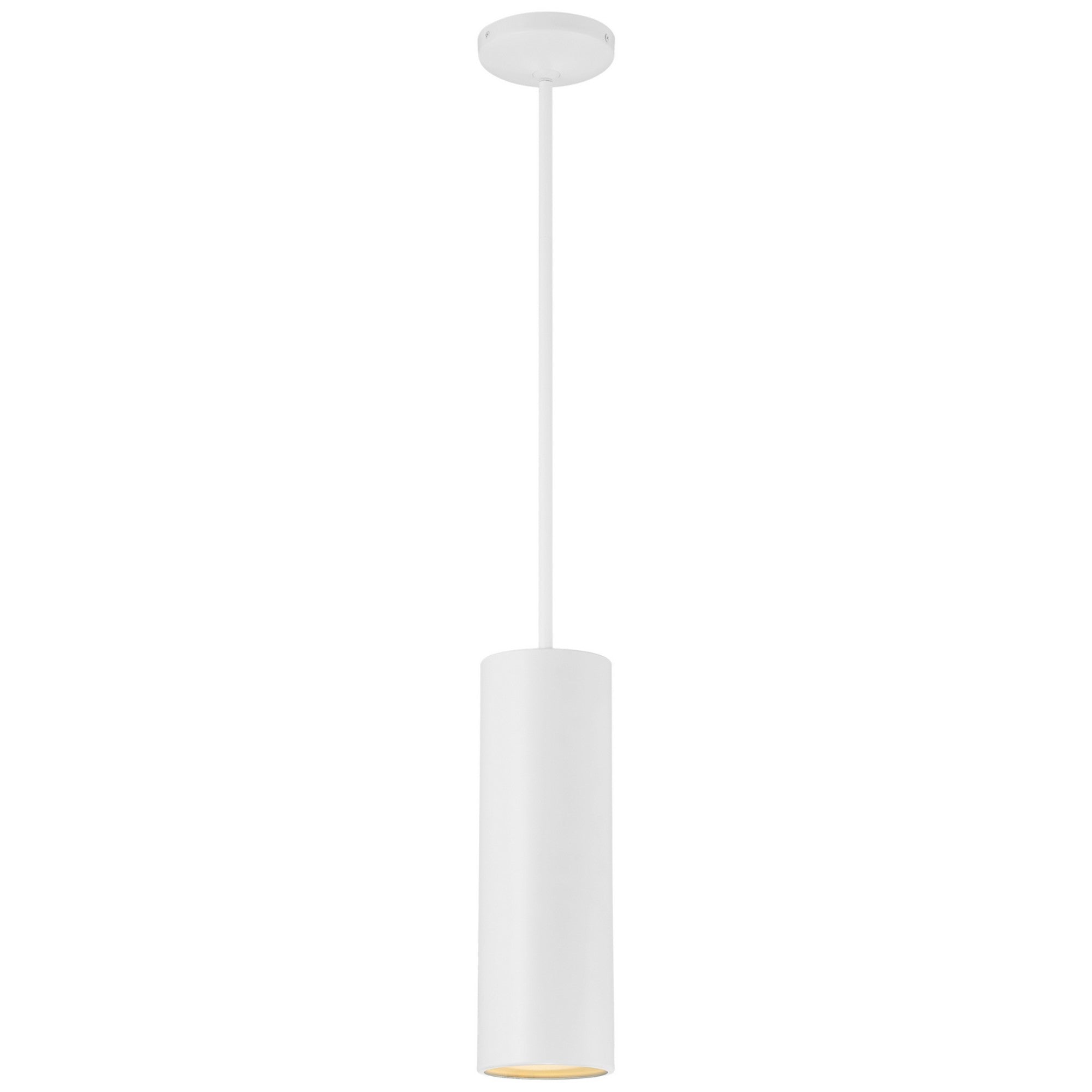 Pilson 15" LED Pendant, Matte White Finish, Rod - Bees Lighting