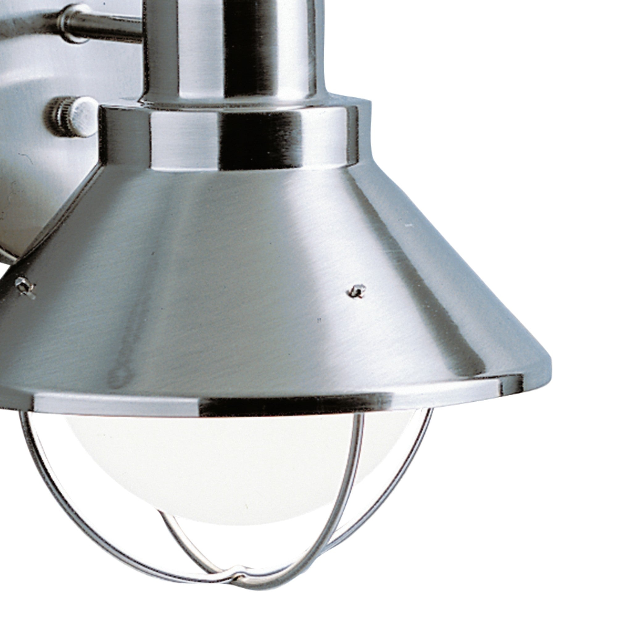 Seaside 14" Outdoor Wall Light, Brushed Nickel Finish - Bees Lighting