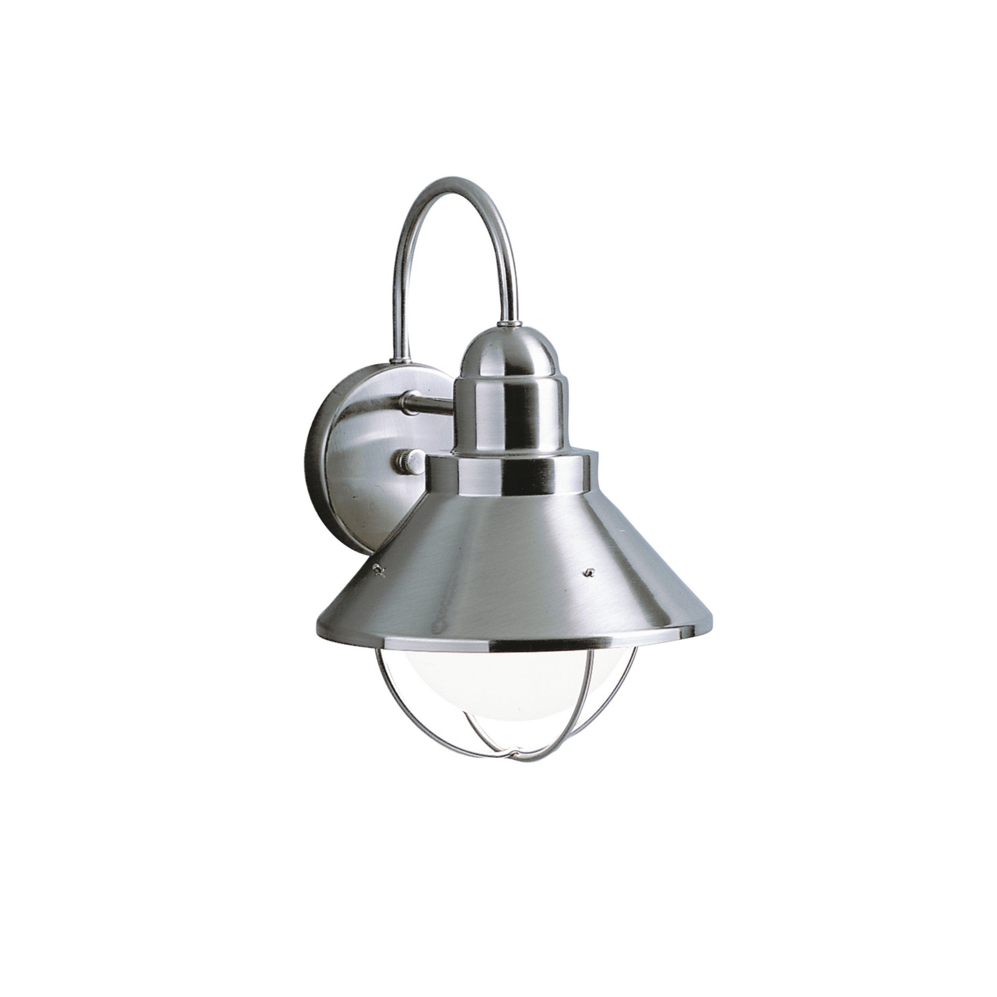 Seaside 14" Outdoor Wall Light, Brushed Nickel Finish - Bees Lighting