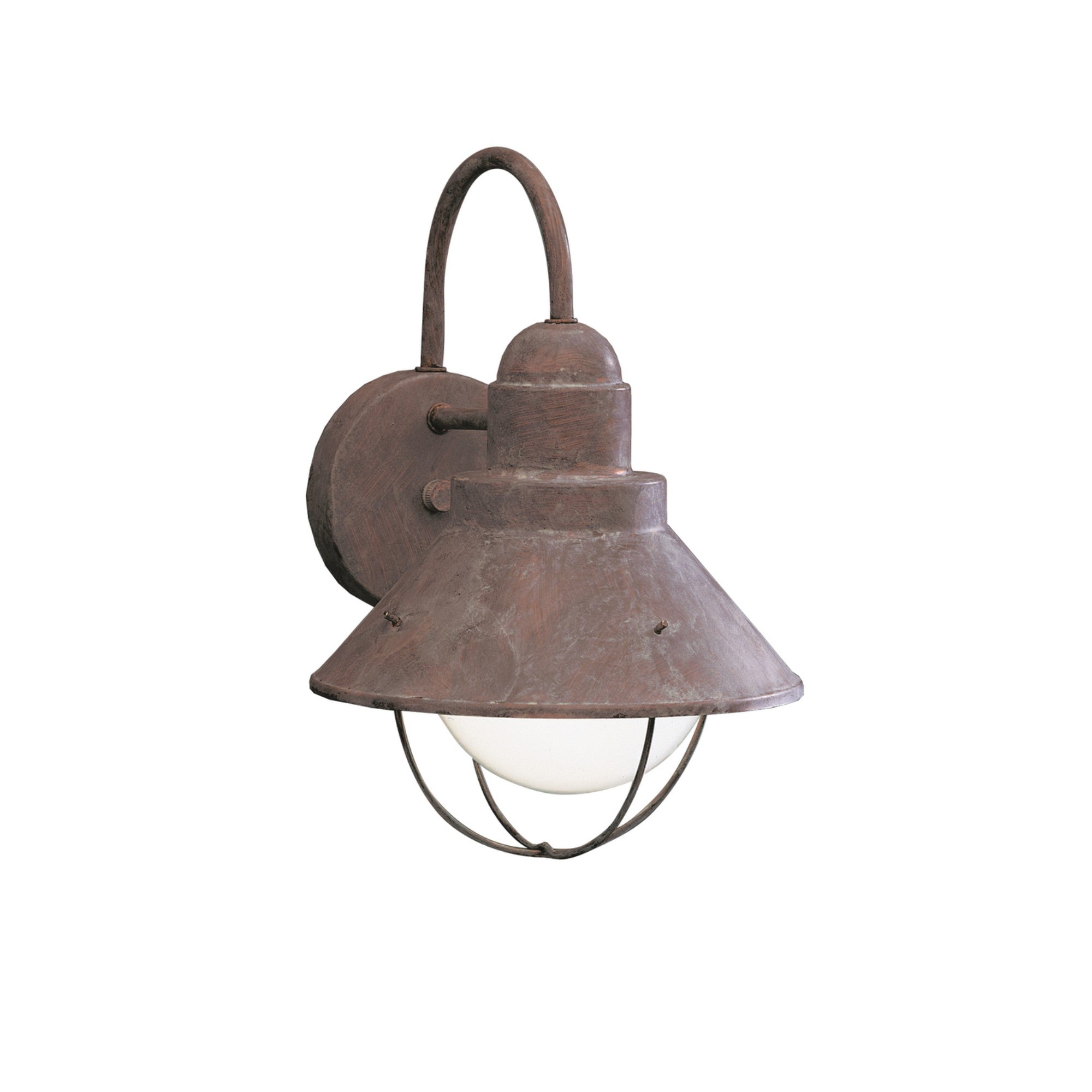 Seaside 12" Outdoor Wall Light, Olde Brick Finish - Bees Lighting