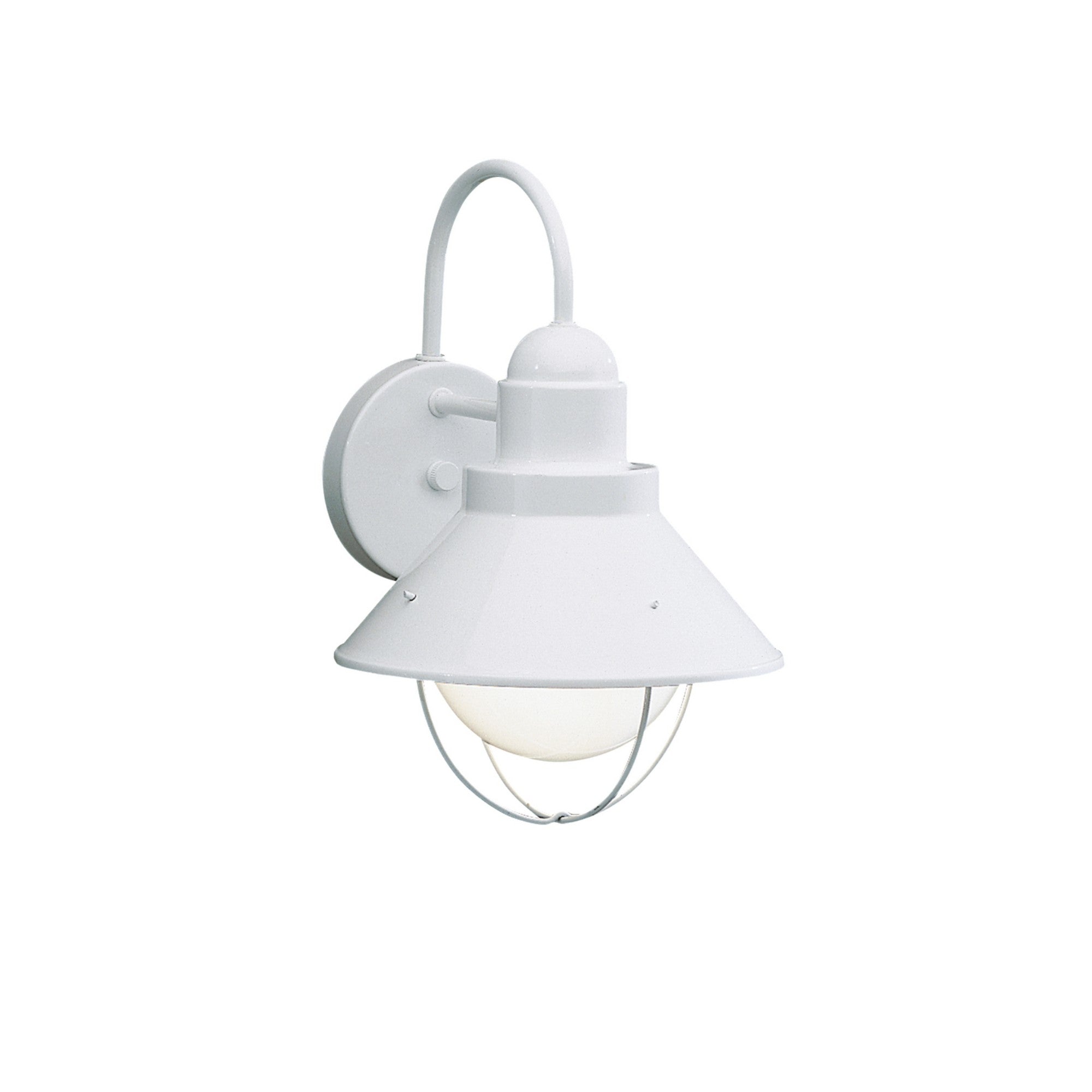 Seaside 12" Outdoor Wall Light, White Finish - Bees Lighting