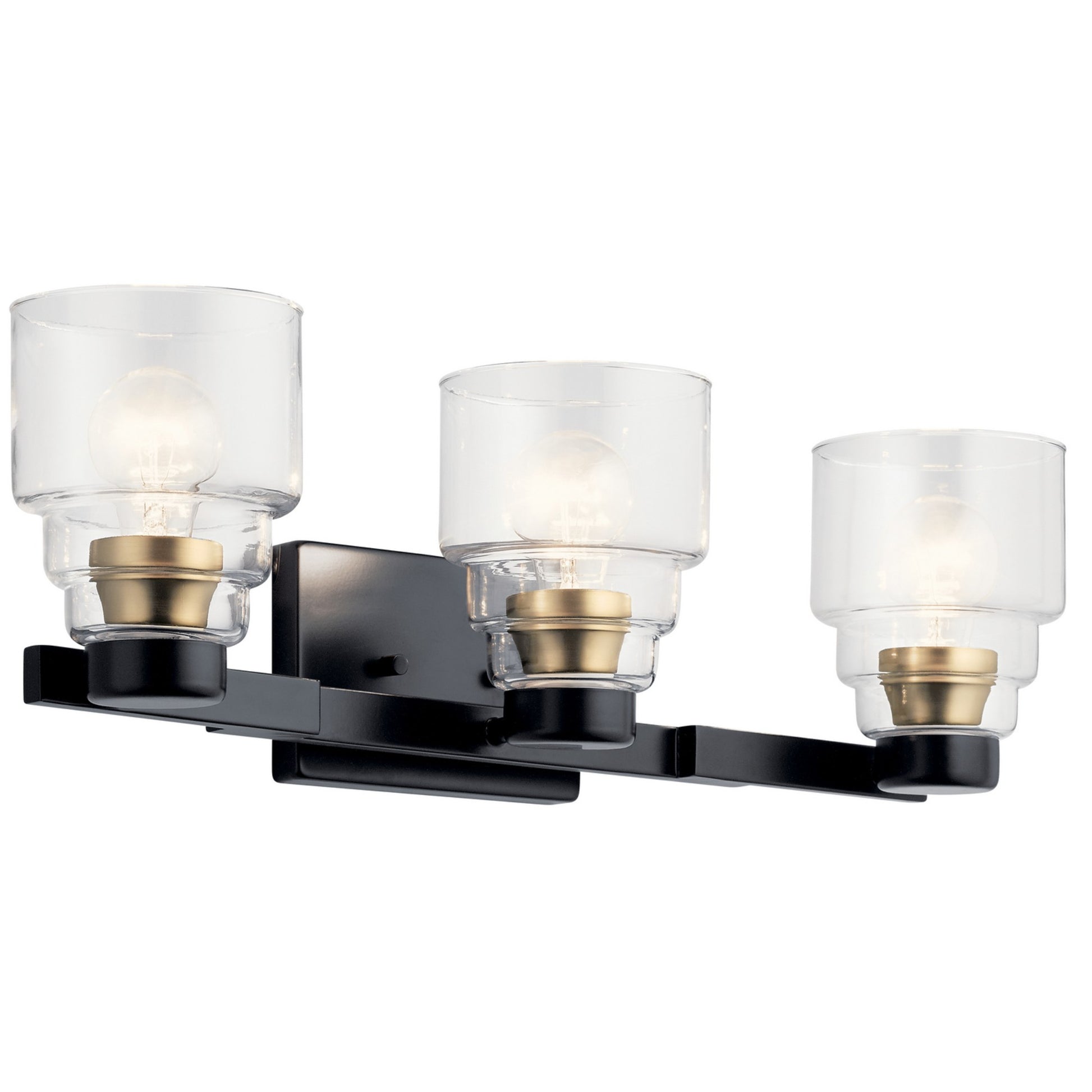 Vionnet 24" 3-Light Bath Vanity Light, Black Finish - Bees Lighting