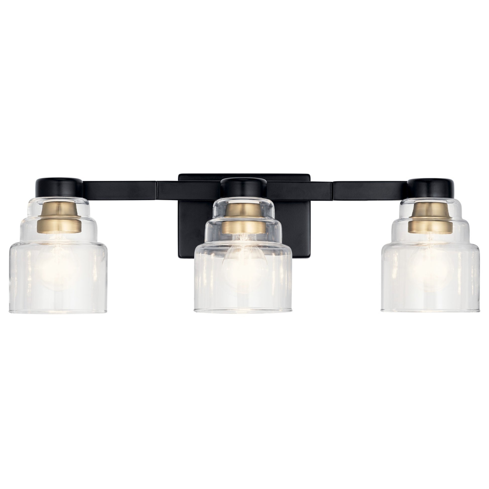 Vionnet 24" 3-Light Bath Vanity Light, Black Finish - Bees Lighting