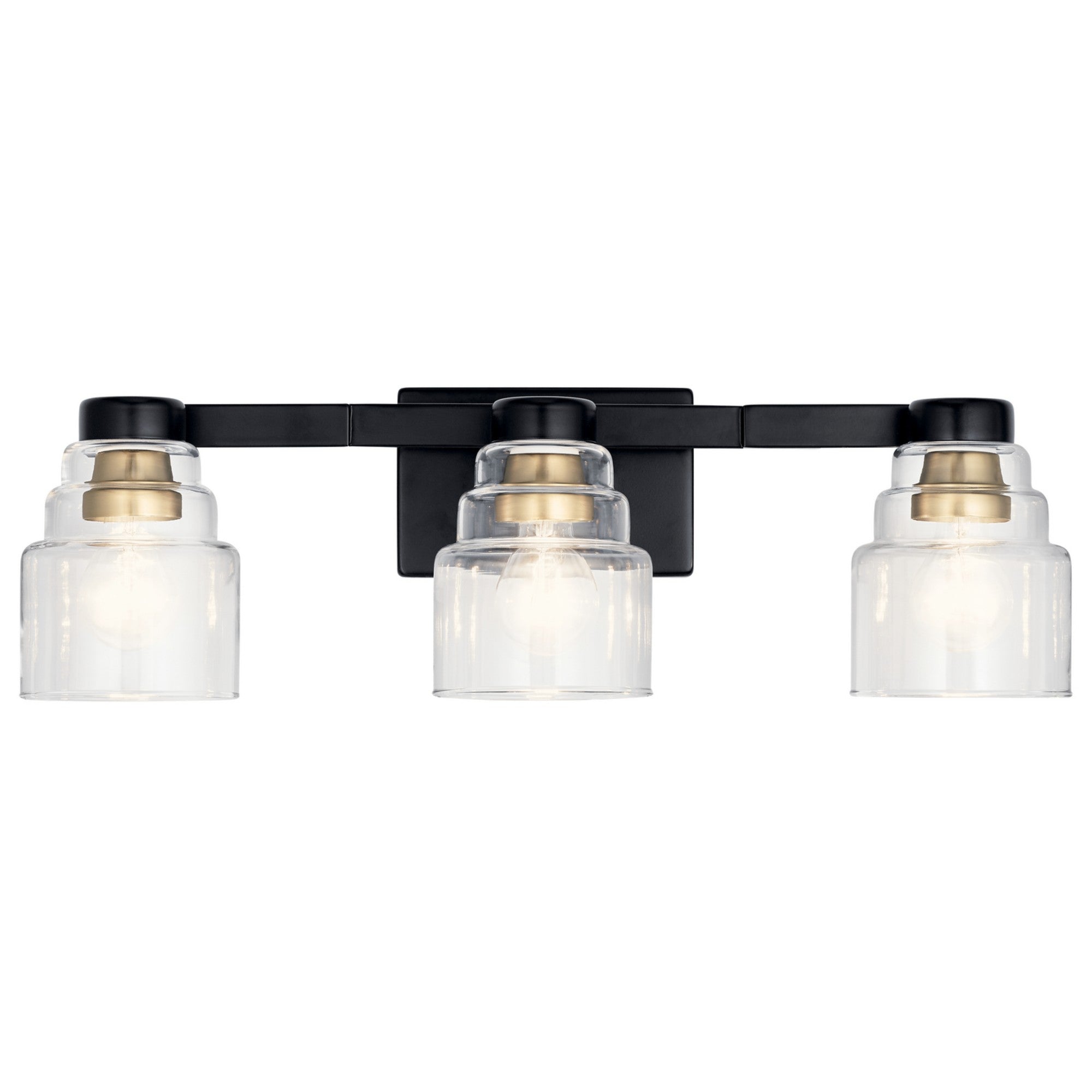 Vionnet 24" 3-Light Bath Vanity Light, Black Finish - Bees Lighting