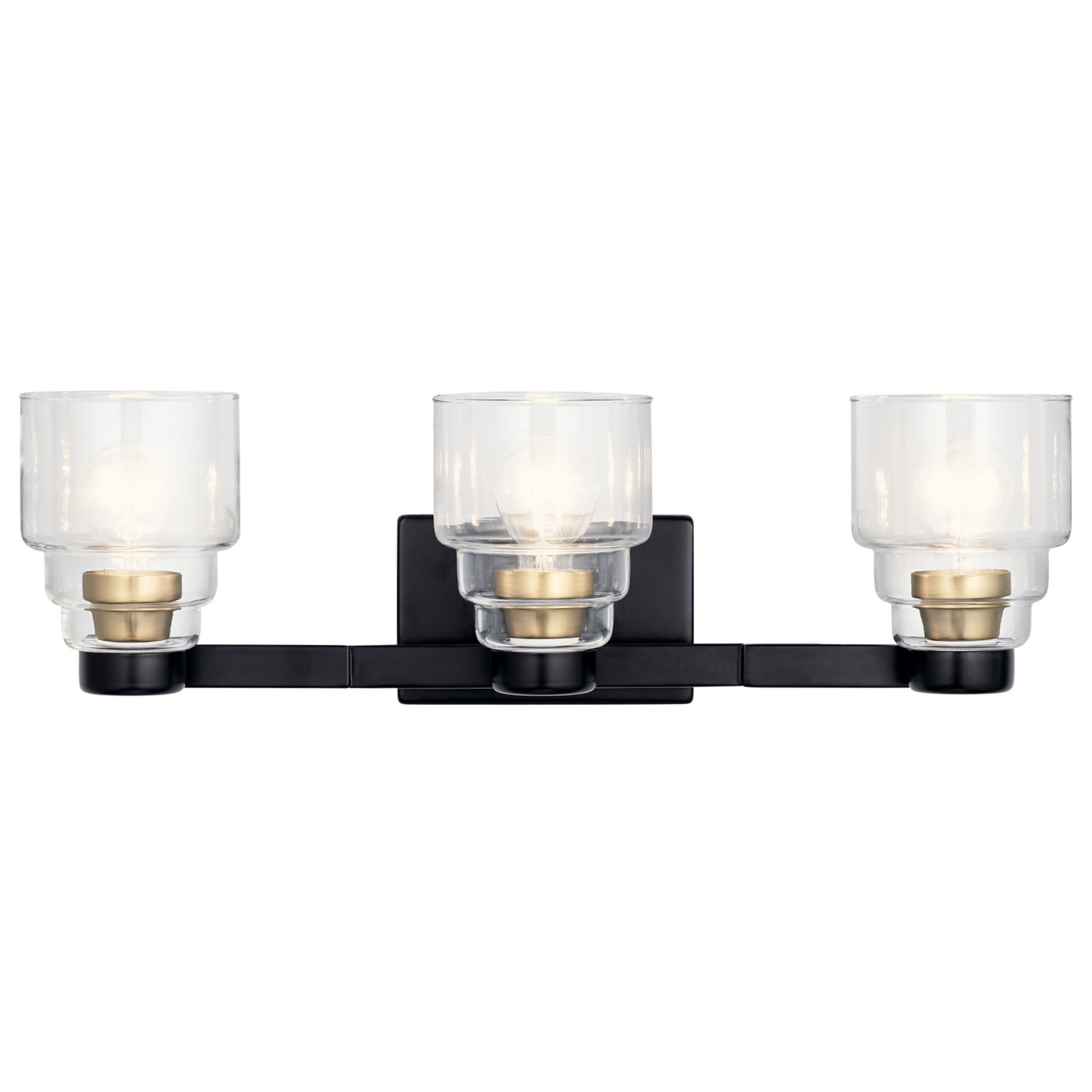 Vionnet 24" 3-Light Bath Vanity Light, Black Finish - Bees Lighting