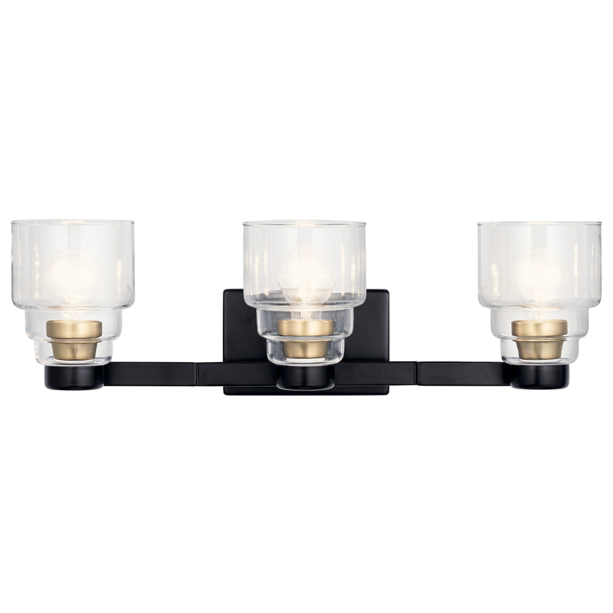 Vionnet 24" 3-Light Bath Vanity Light, Black Finish - Bees Lighting