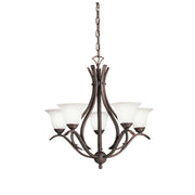 Dover 24" 5-Light Chandelier, Tannery Bronze Finish - Bees Lighting