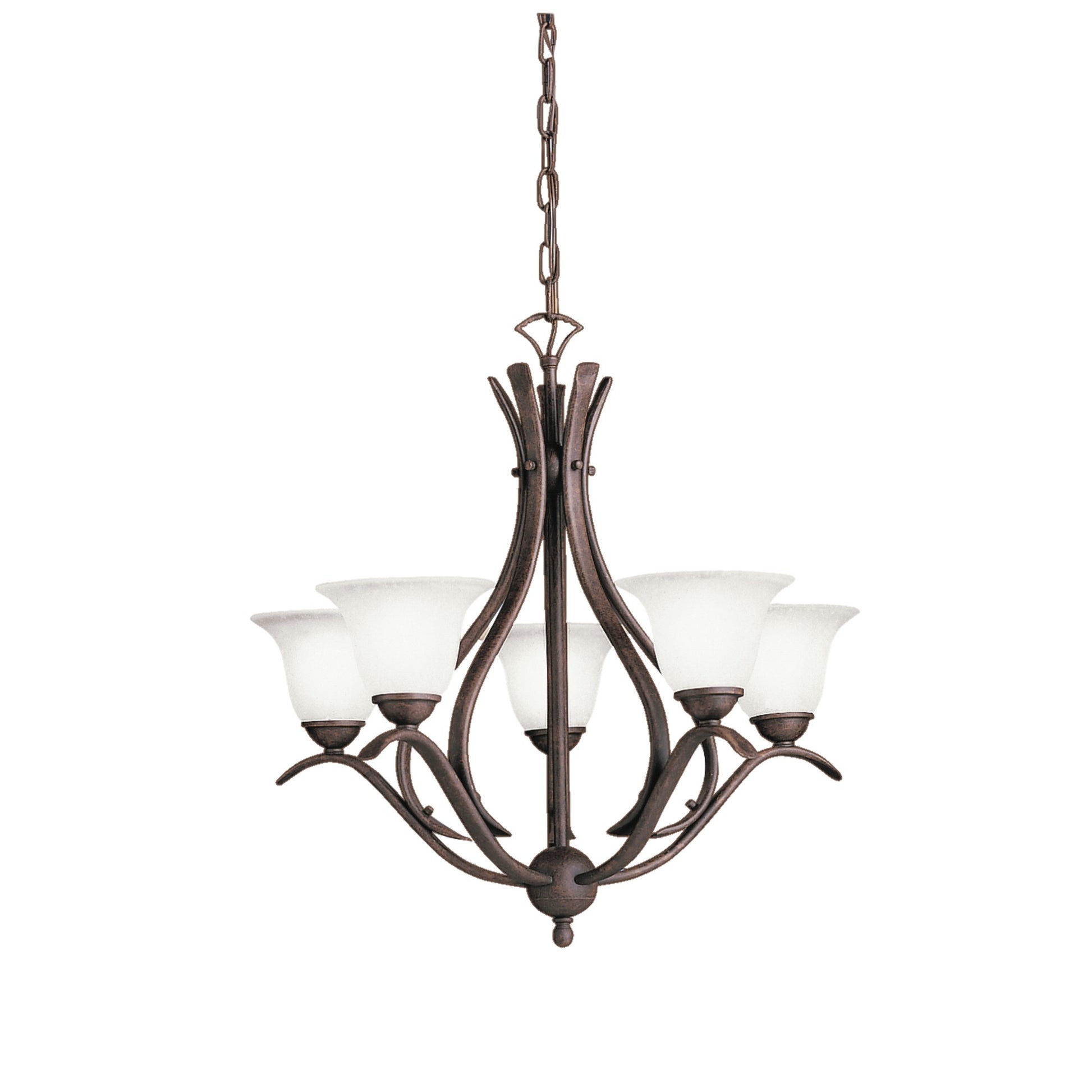Dover 24" 5-Light Chandelier, Tannery Bronze Finish - Bees Lighting