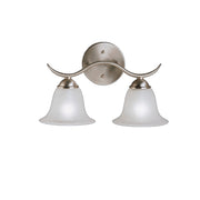 Dover 15" 2-Light Bath Vanity Light, Brushed Nickel Finish - Bees Lighting