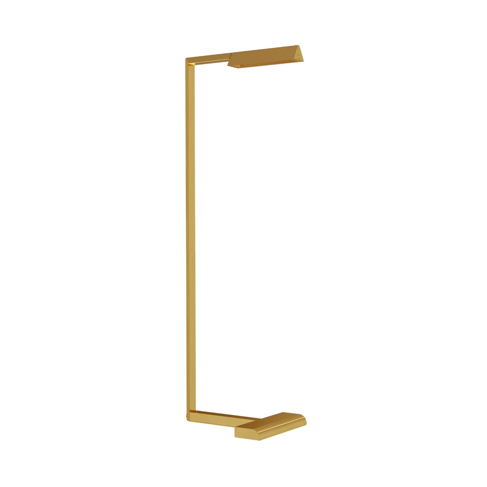 Dessau 38" LED Floor Lamp, Natural Brass Finish - Bees Lighting