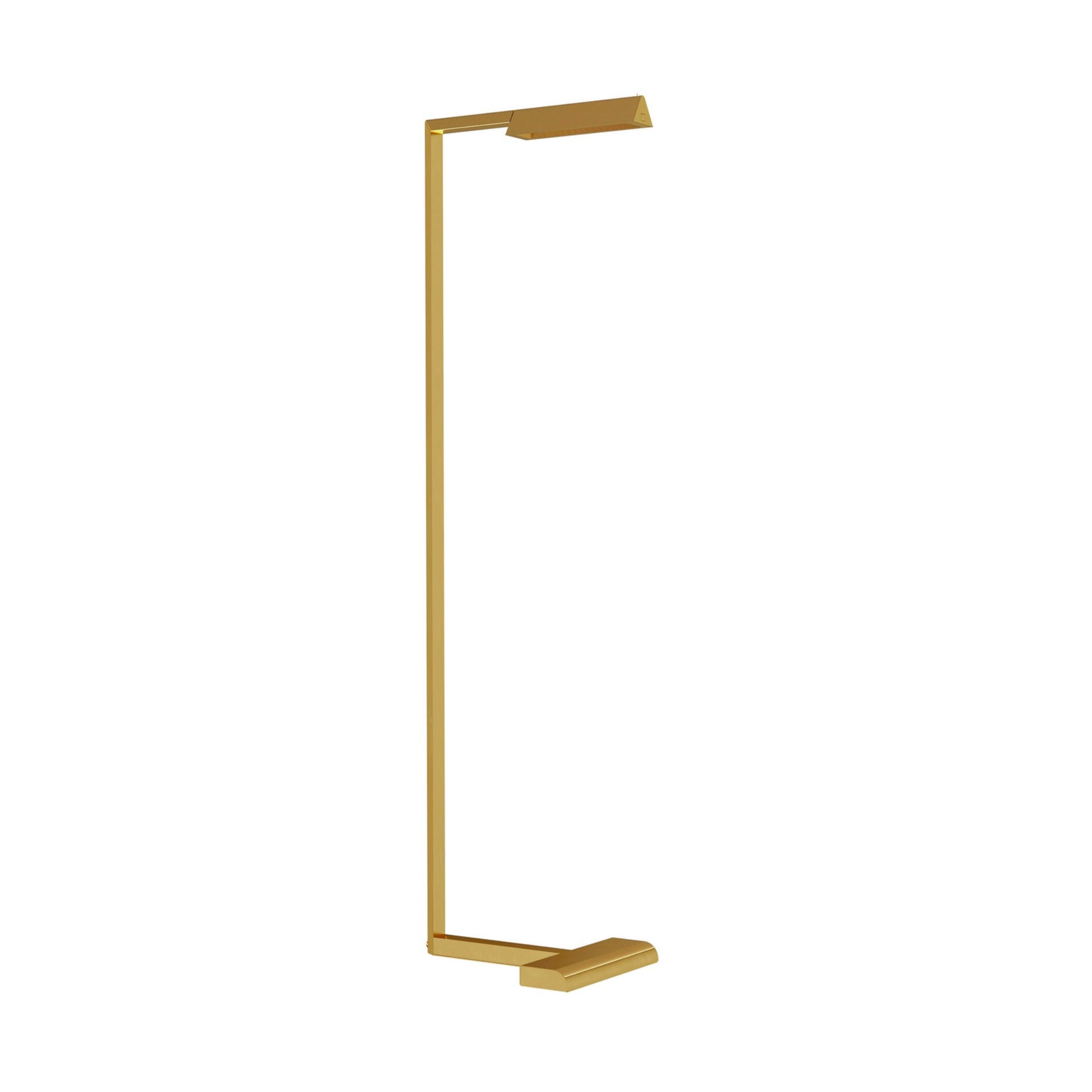Dessau 46" LED Floor Lamp, Natural Brass Finish - Bees Lighting