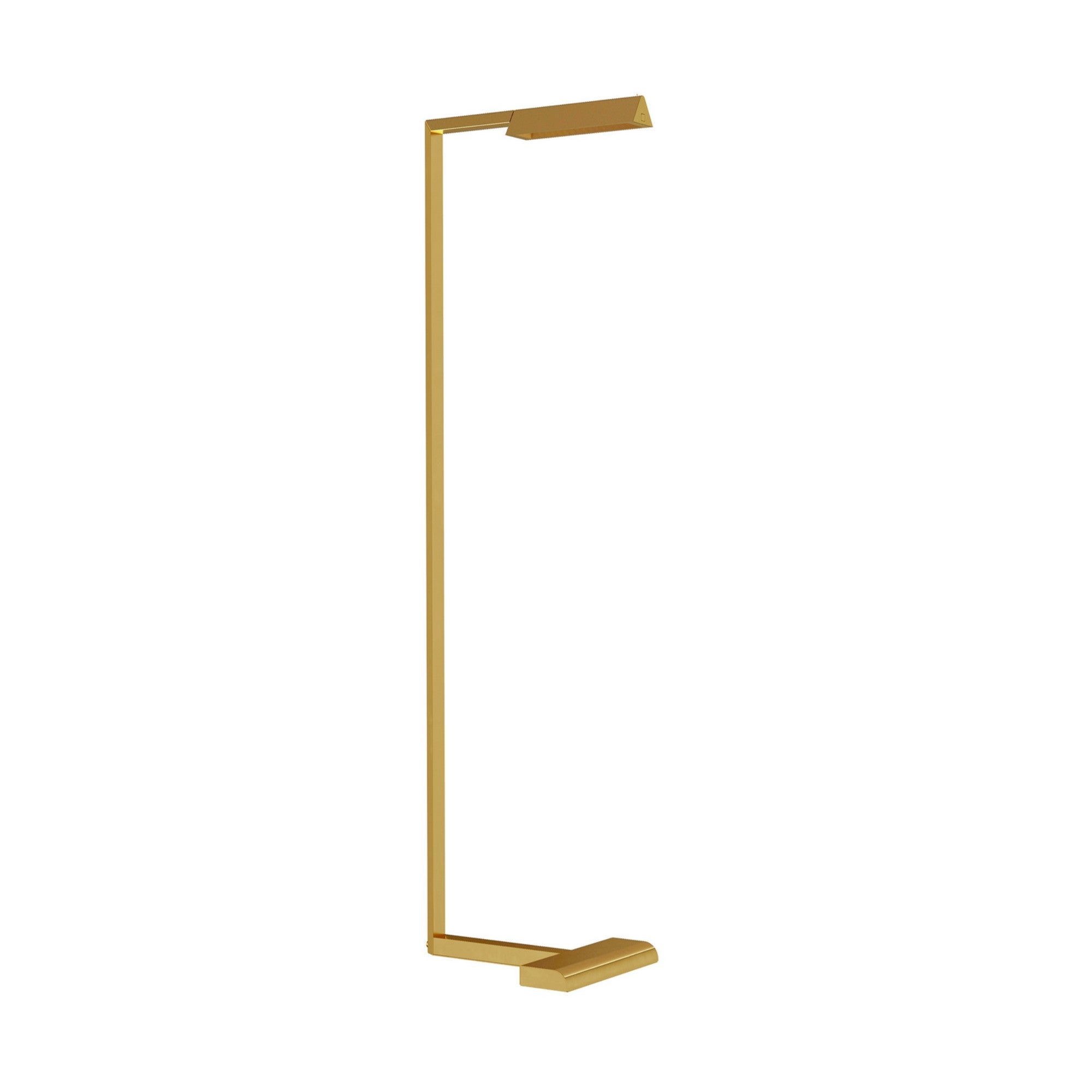 Dessau 46" LED Floor Lamp, Natural Brass Finish - Bees Lighting