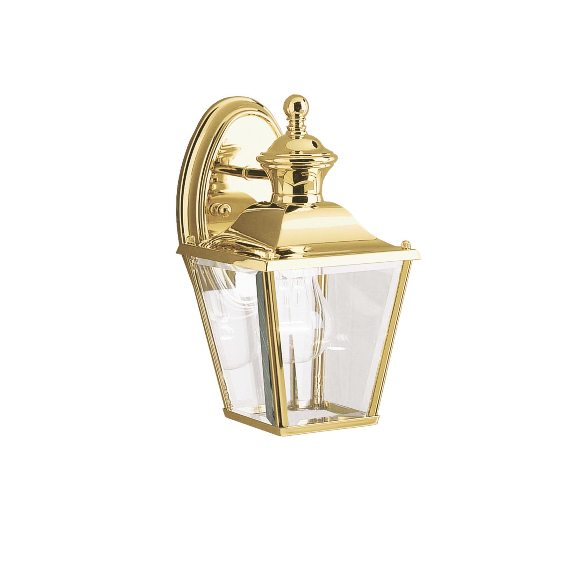 Bay Shore 10" Outdoor Wall Light, Polished Brass Finish - Bees Lighting